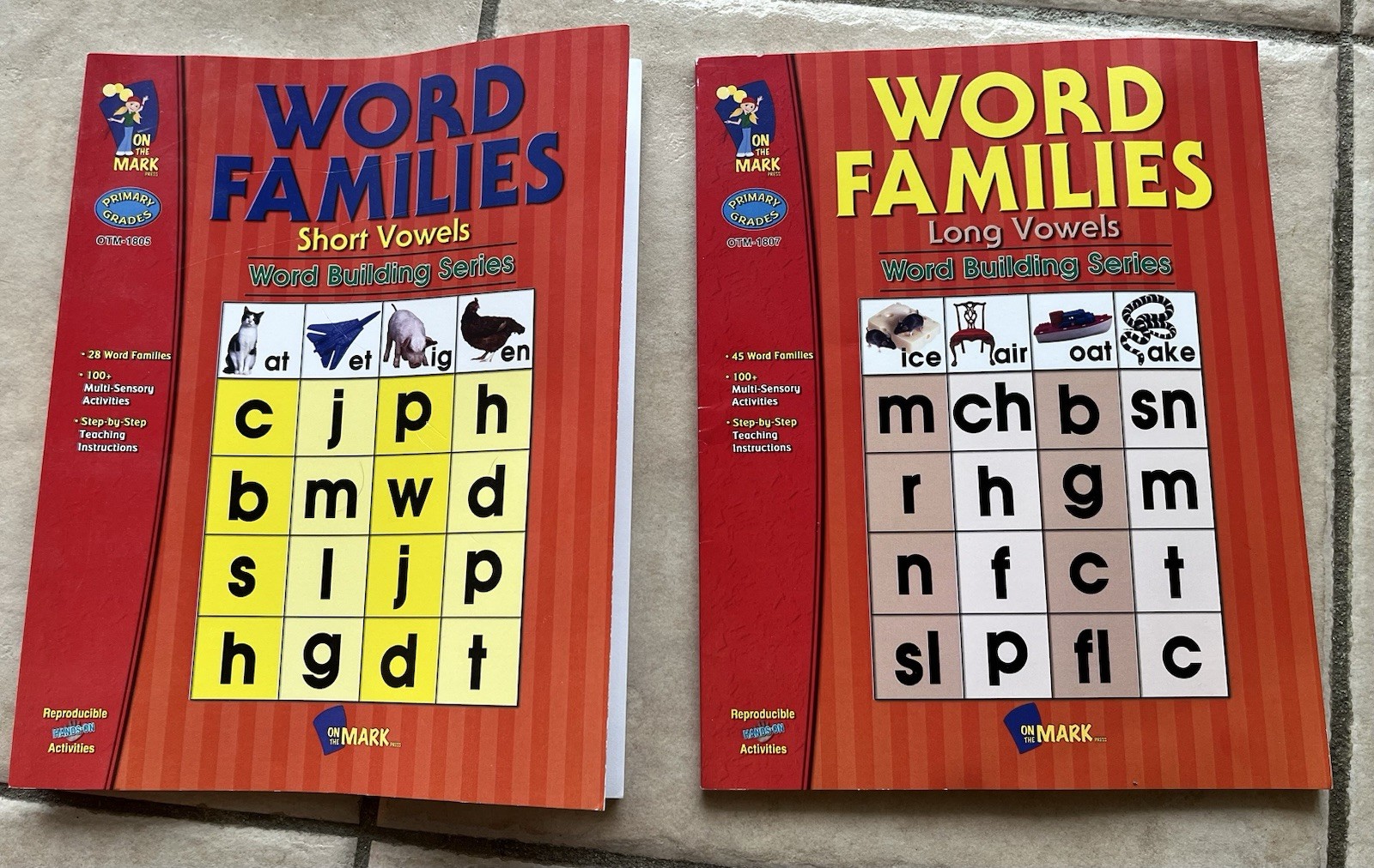 Set of 2 Building Word Families Workbooks – Grades 1-2 (Short & Long Vowels)