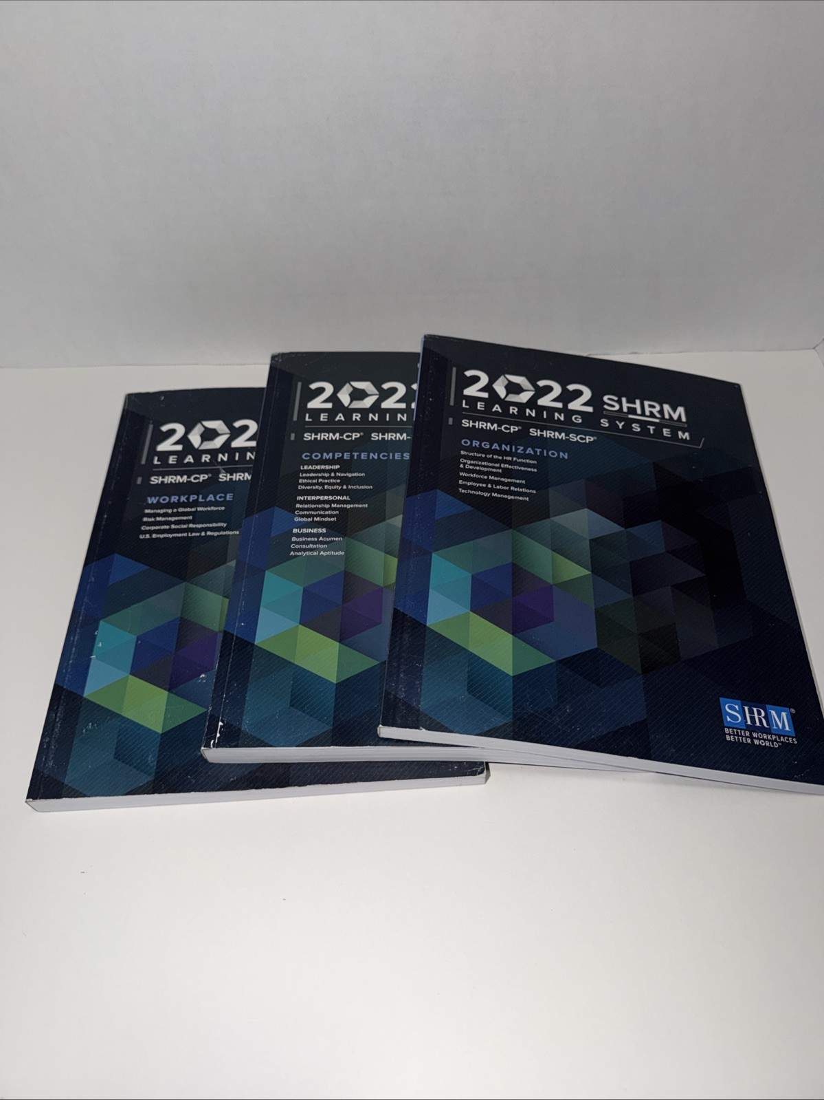 2022 SHRM Learning System Books Lot of 3 SHRM-CP SCP Exam Prep