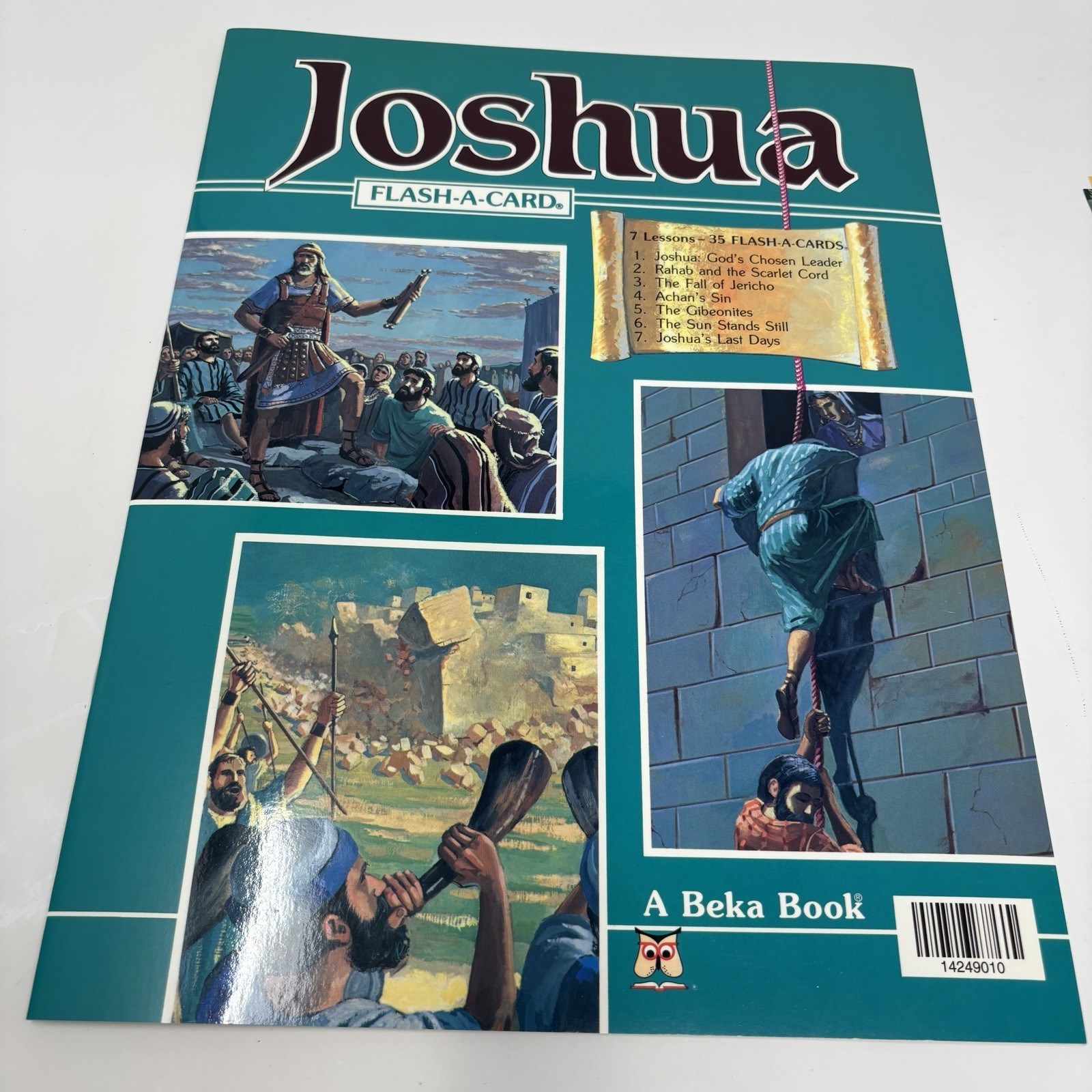 A Beka Book Joshua Flash-A-Card Study Guide Bible Lessons Illustrated Large