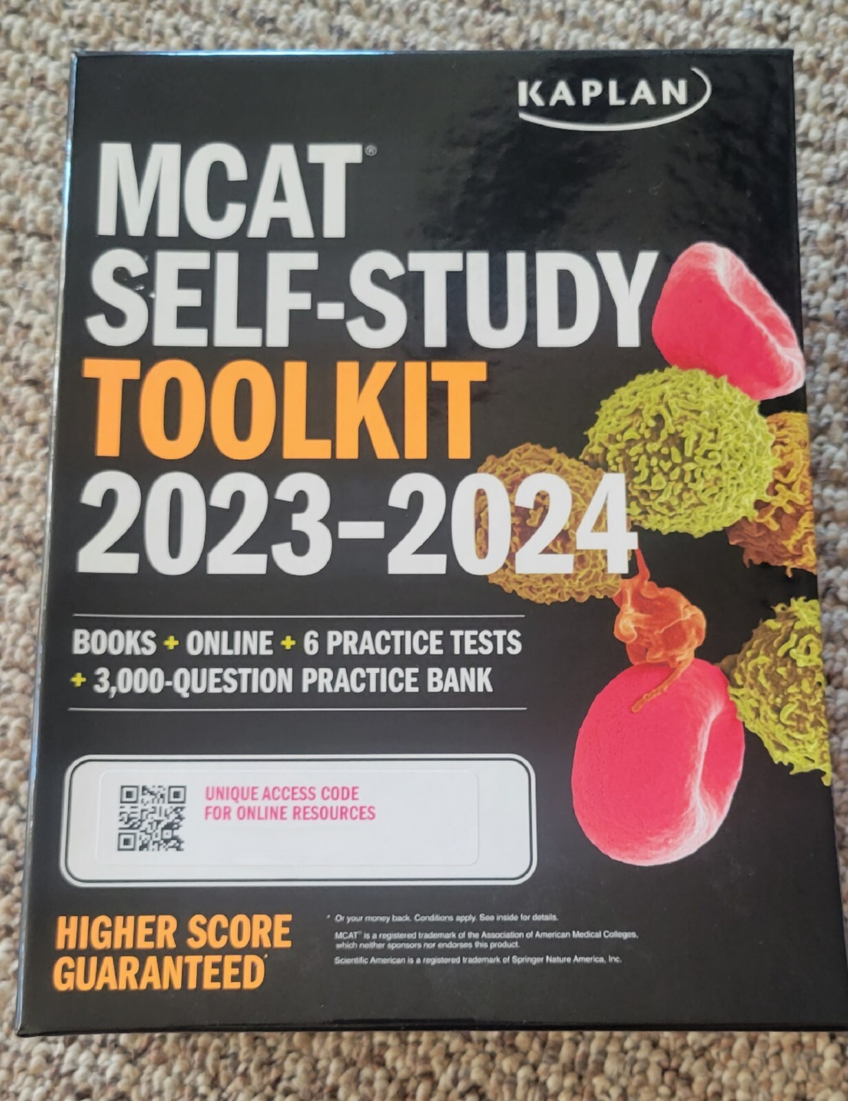 Kaplan MCAT Self-Study Toolkit 2023-2024 7 Books No Code And The Official Guide