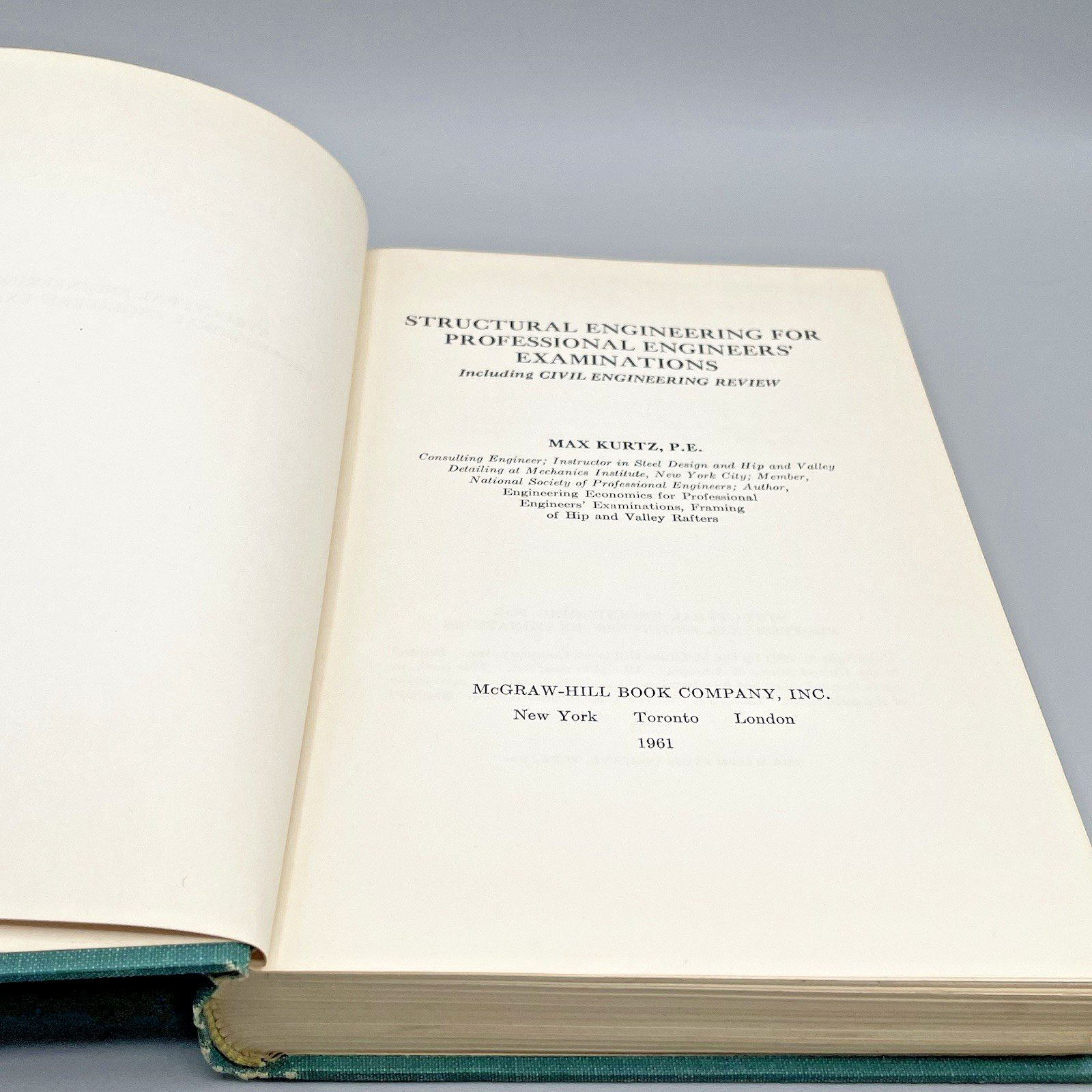 Engineering Exam Study Archive McGraw Hill PE Review Books 1956 &1961 Ephemera