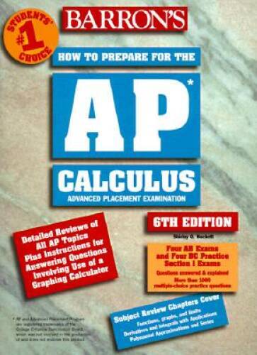 Barrons Ap Calculus Advanced Placement Examination: Review of Calculus A – GOOD