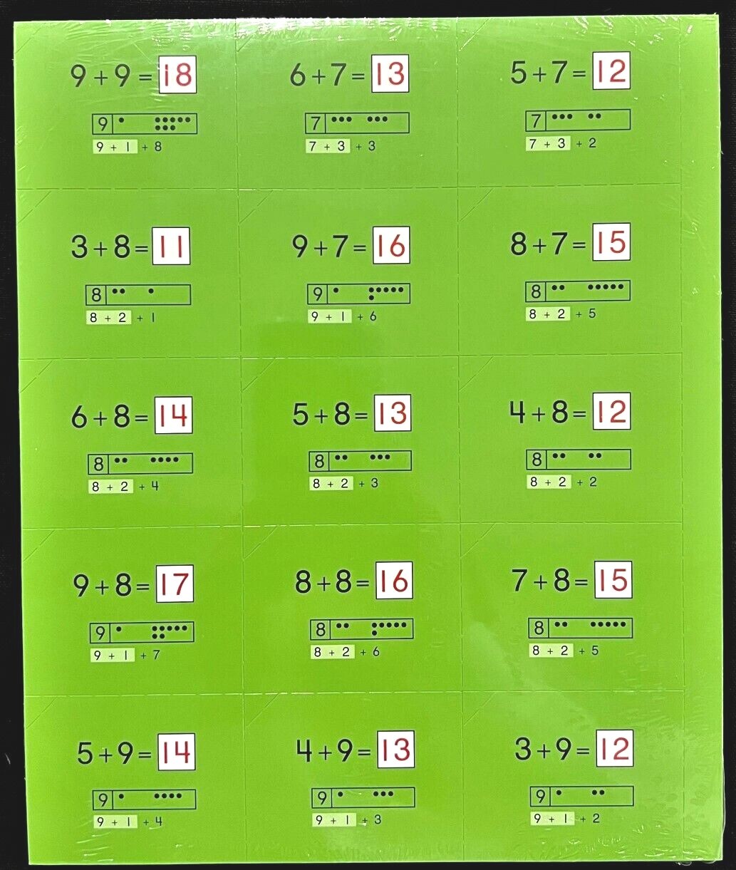 2nd Grade – MATH CARDBOARDS CLASS SET – Addition & Subtraction (30/pkg) (4 pkgs)