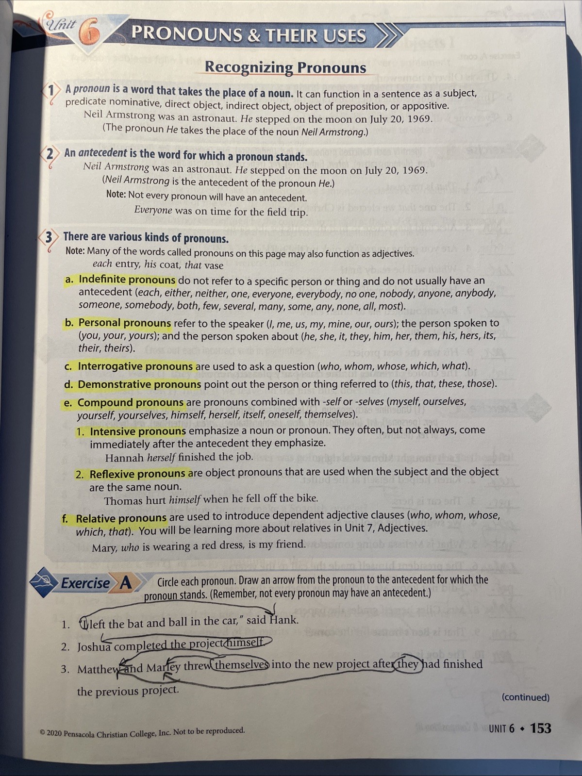 USED ABEKA GRAMMAR & COMPOSITION WORK-TEXT III SIXTH EDITION