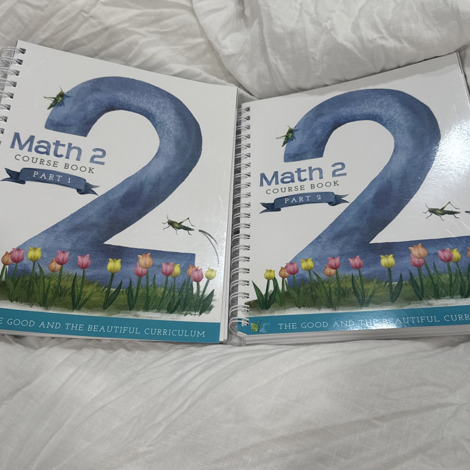 The Good and the Beautiful Curriculum Math 2 Course Book Part 1 & 2 Book Bundle
