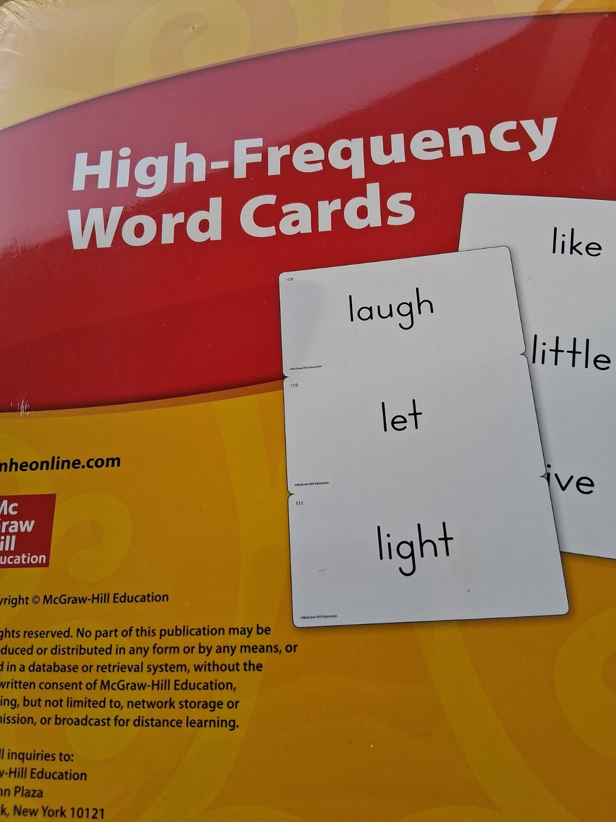 Reading Wonders, Grades 3-6, High Frequency Word Cards McGraw Hill MxbF571026wh2