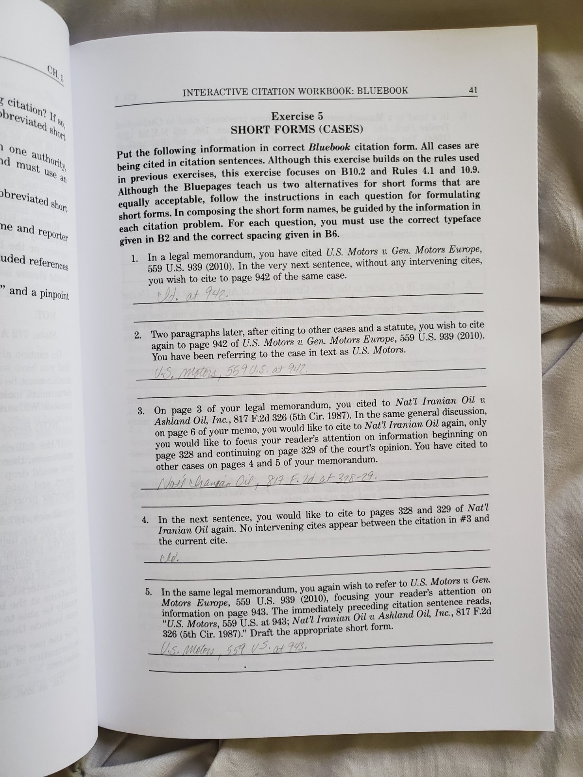 Interactive Citation Workbook for The Bluebook by Tracy L. Norton