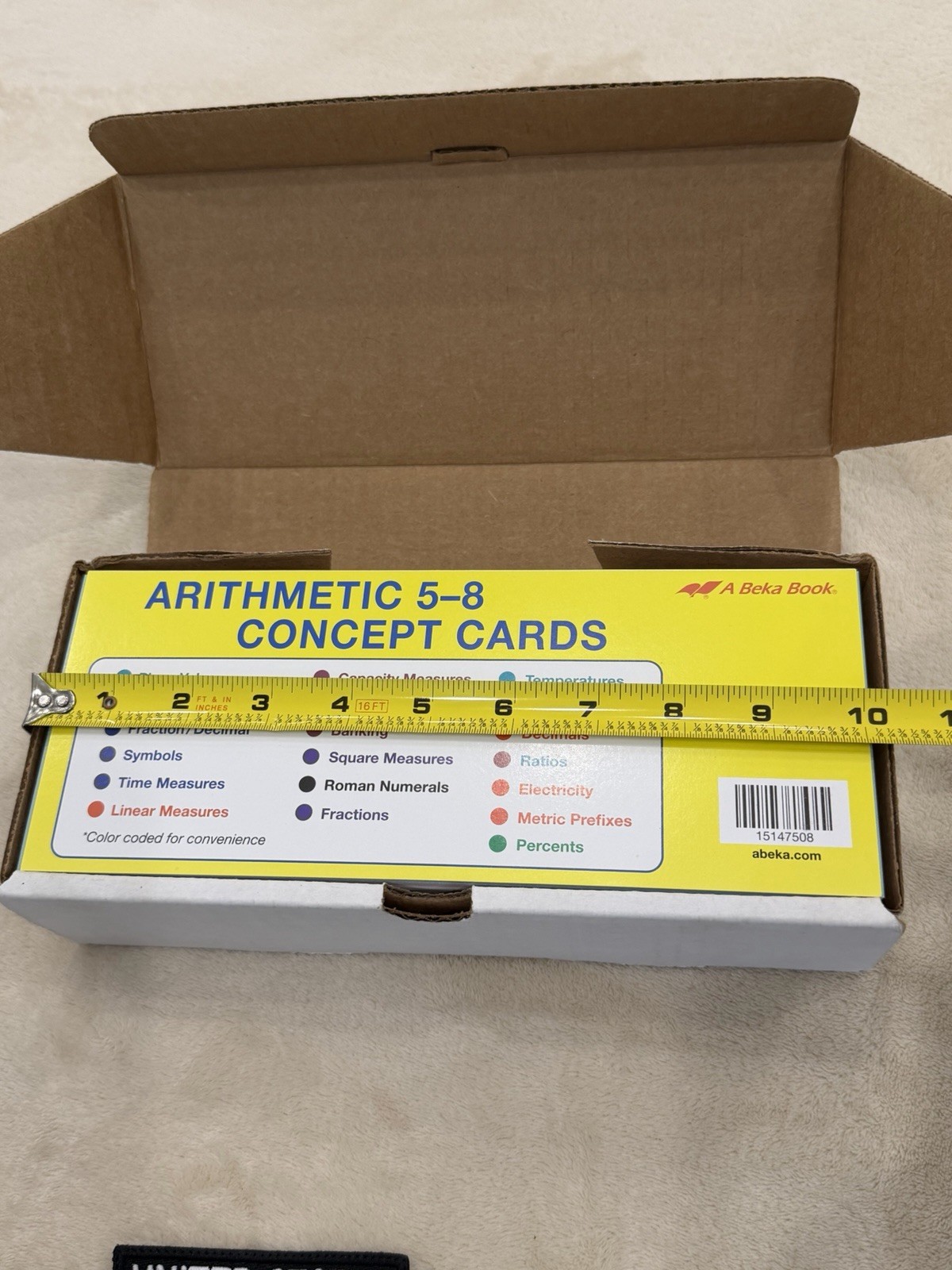 Abeka Arithmetic 5-8 Math Concept Flash Cards New In Box
