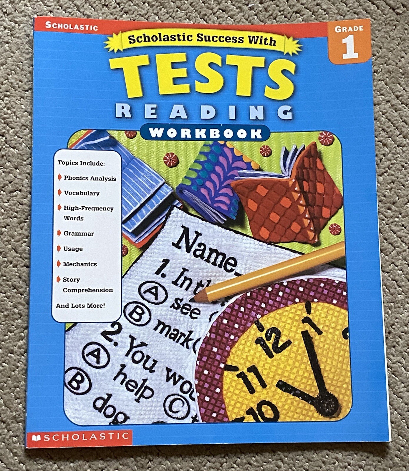 Scholastic, Hooked on Phonics, Skill Drill, Builders Math 1st 2nd Grade Book Lot
