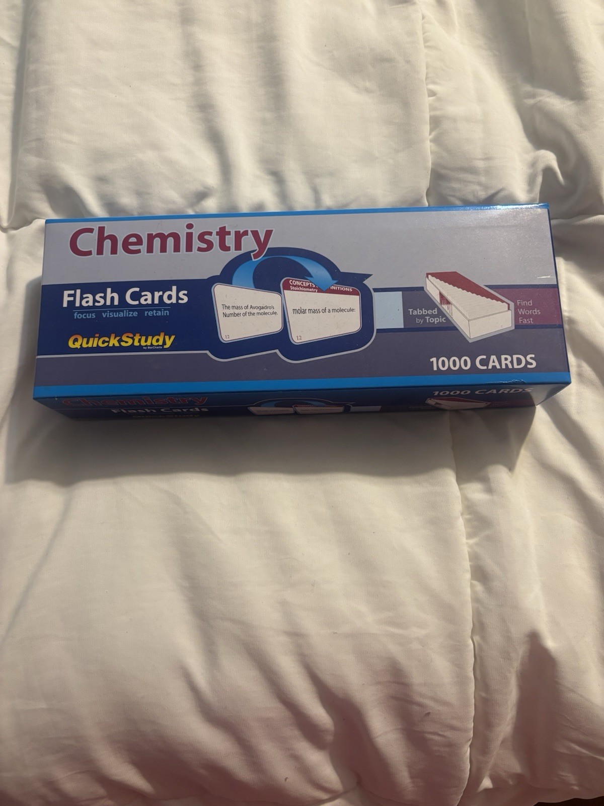 Chemistry Quick Study Flash Carbs (1000 Cards) Gently Used In Box