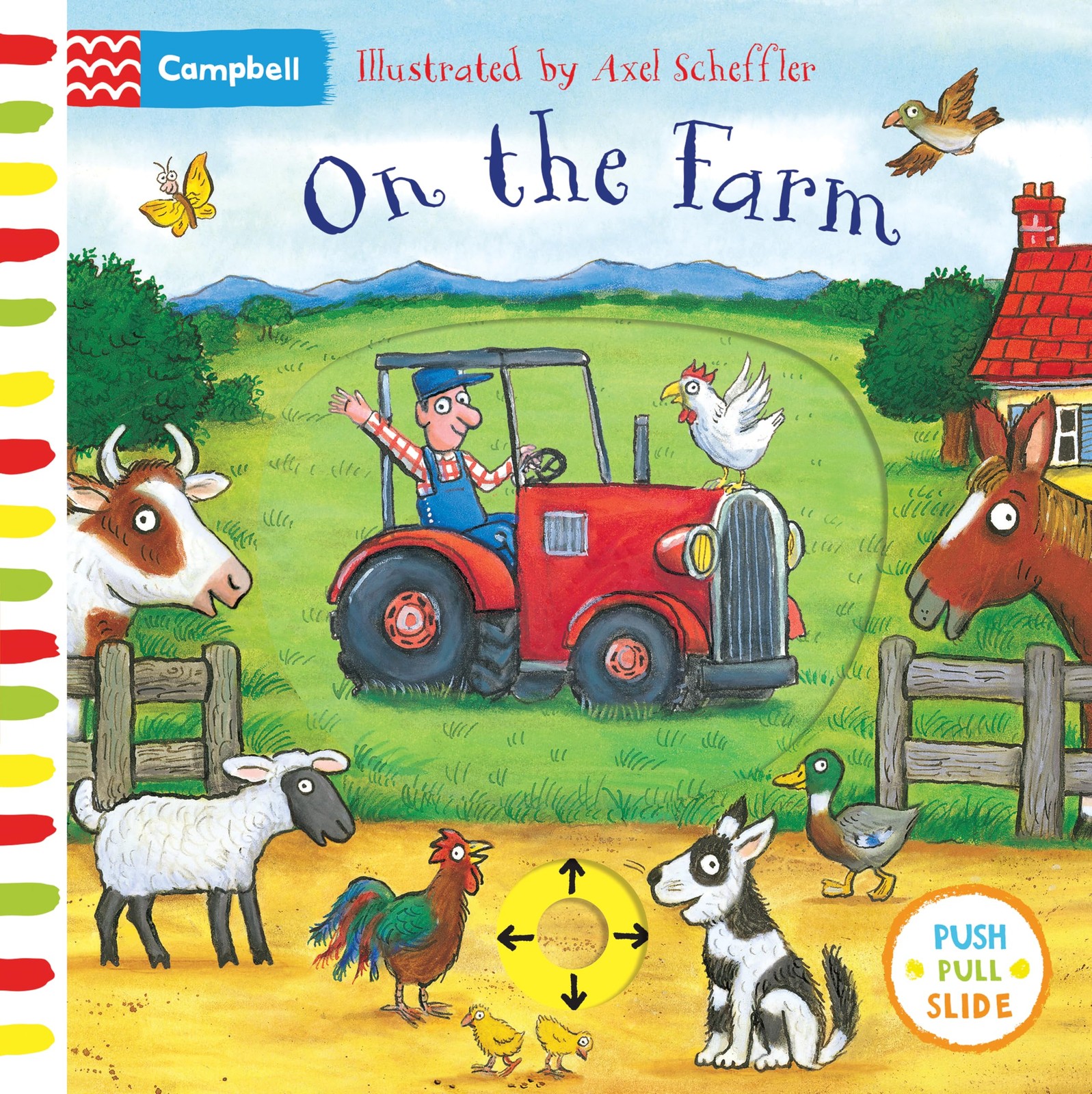 On the Farm: A push pull slide board book for toddlers, from the illustrator of