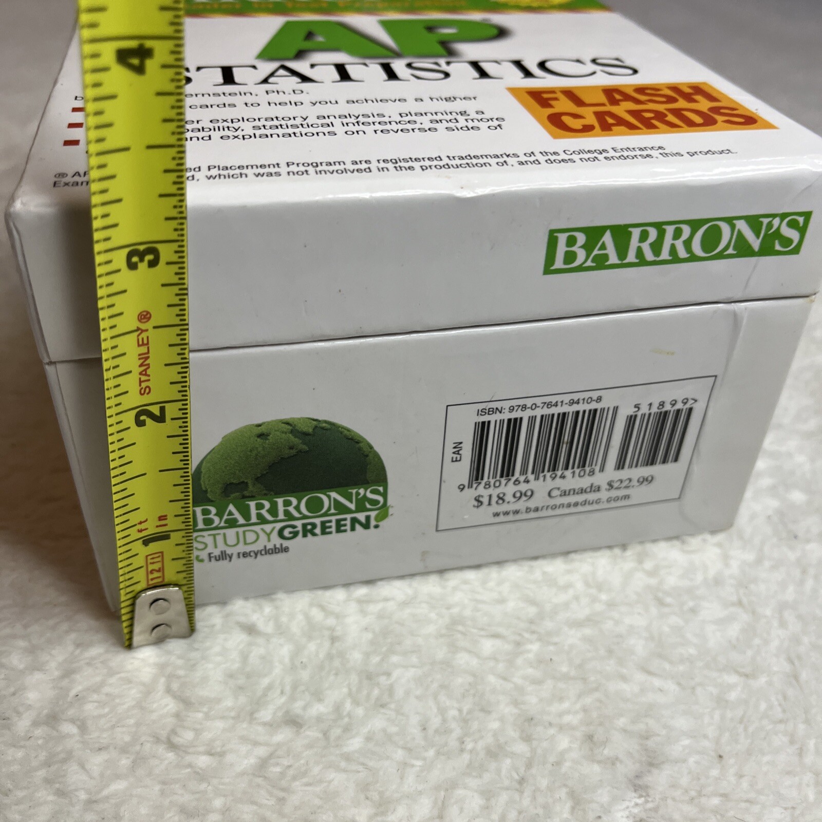 Barron’s AP Statistics 400 Flash Cards Marty Sternstein 2008 Test Preparation