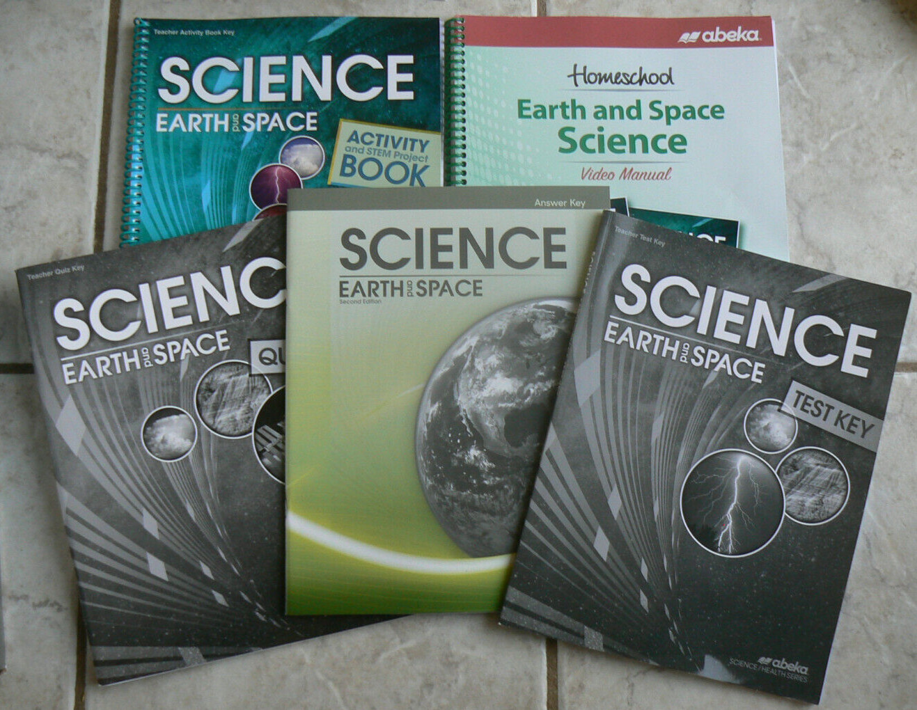 ABeka SCIENCE Earth & Space, 5-pc Set, 4 keys & Video Manual,$84+ CURRENT
