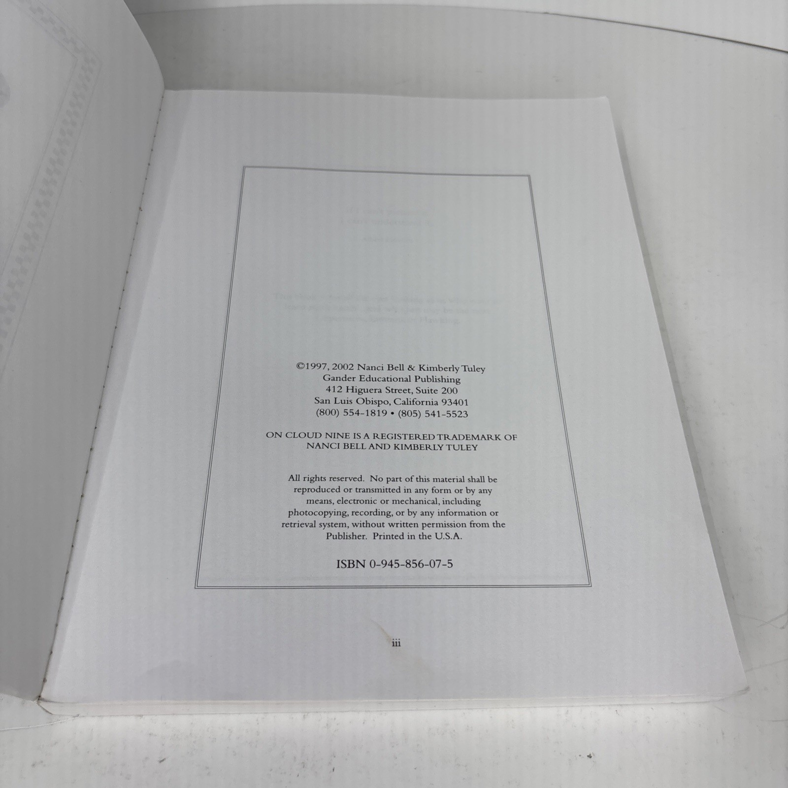 On Cloud Nine: Visualizing and – Paperback, by Nanci Bell; Kimberly – Good