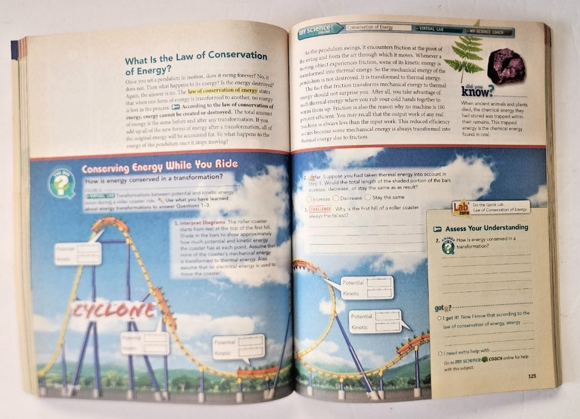 Interactive Science Forces and Energy Student Workbook Softcover 2011 New