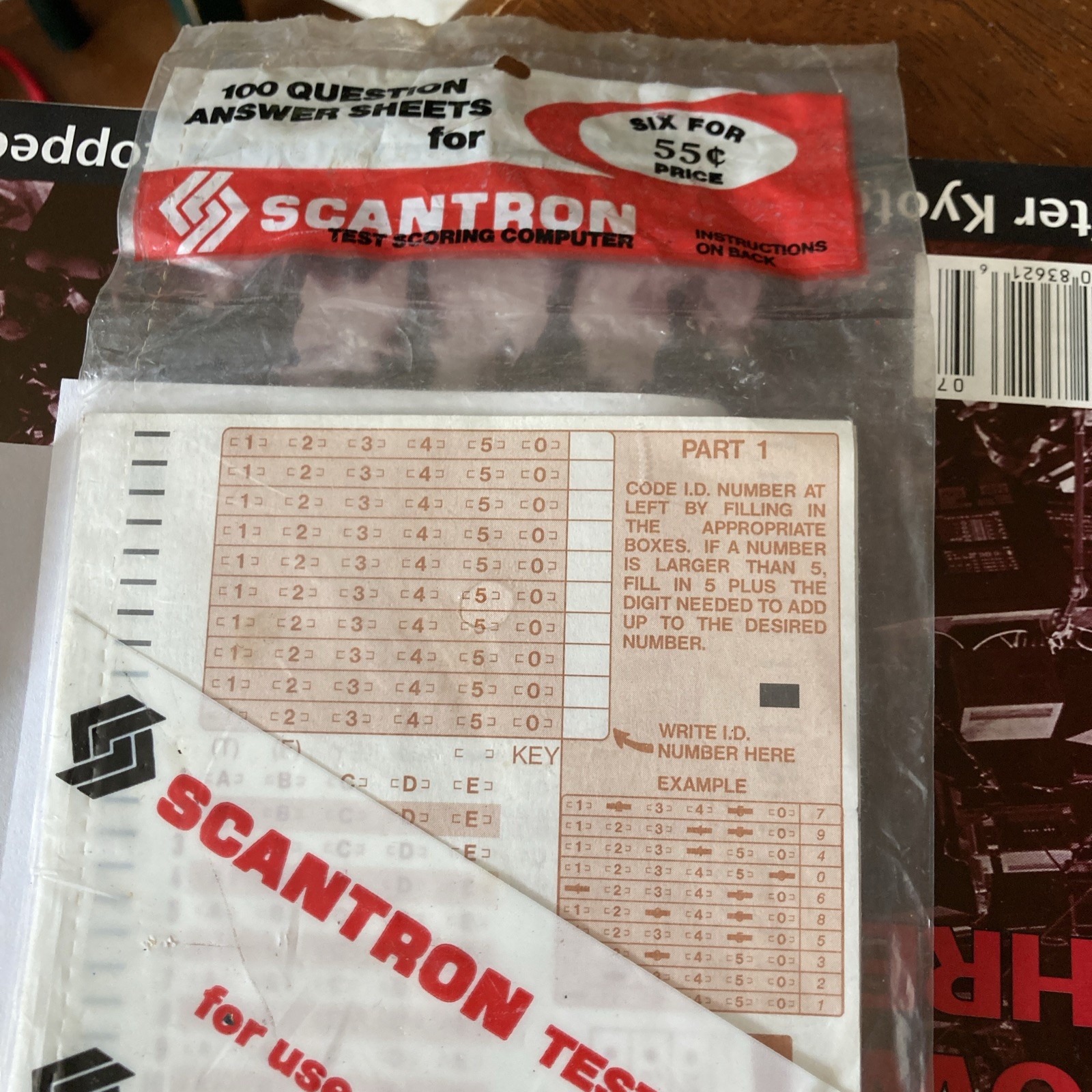 2007 Authentic RED Scantron – F-289-PAR-L Test Forms, 6 Sheets sealed Pkg.