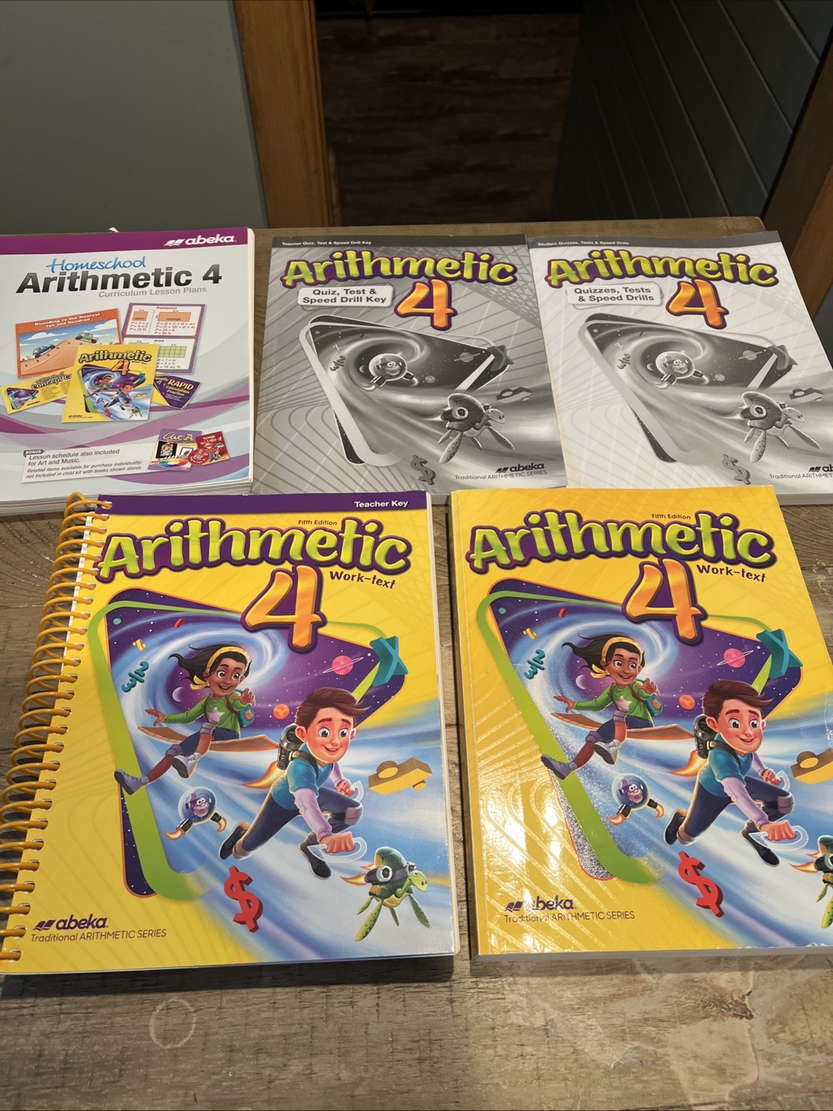 Abeka 4th Grade Math Student Workbooks And Teacher Plans And Keys Lot Of 5.