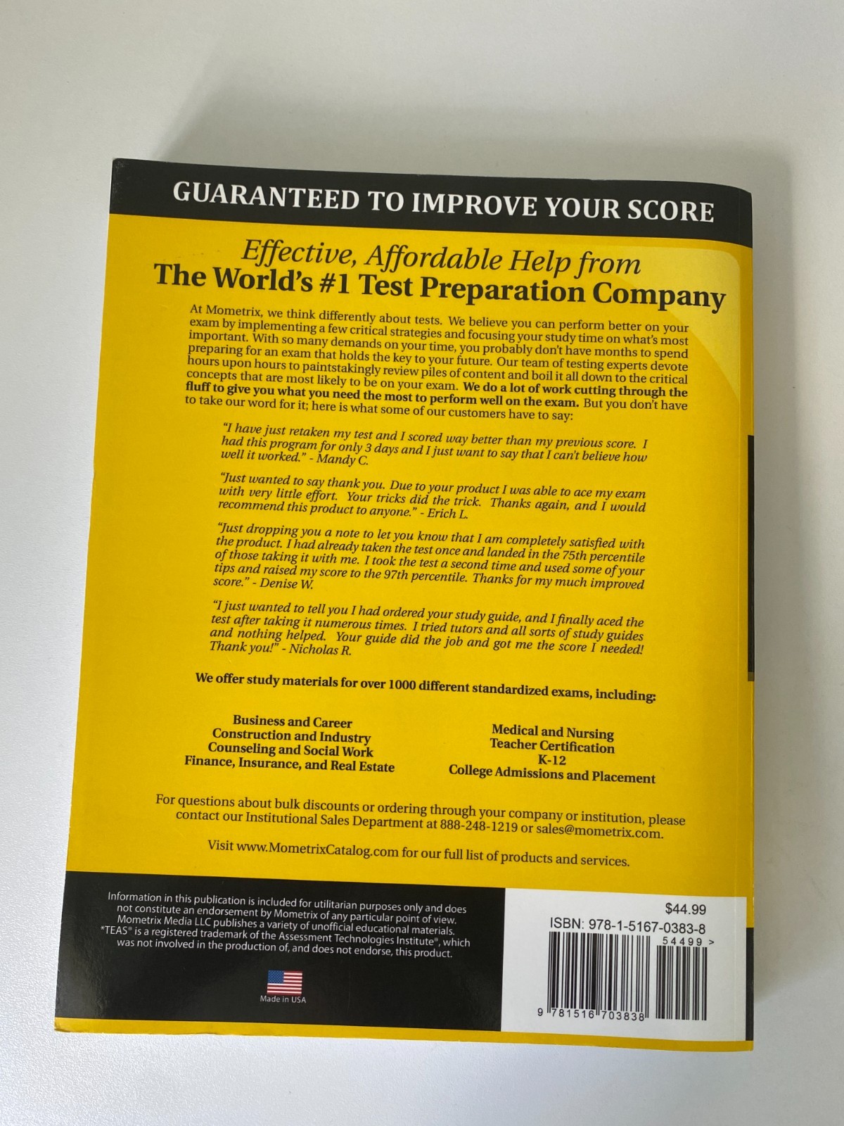 ATI TEAS Secrets Study Guide, 6 complete study manualFull length practice test