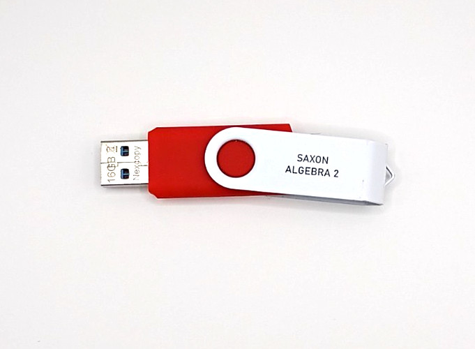 Saxon Math Algebra 2, 3rd Edition USB Flash Drive Art Reed *HOMESCHOOL*