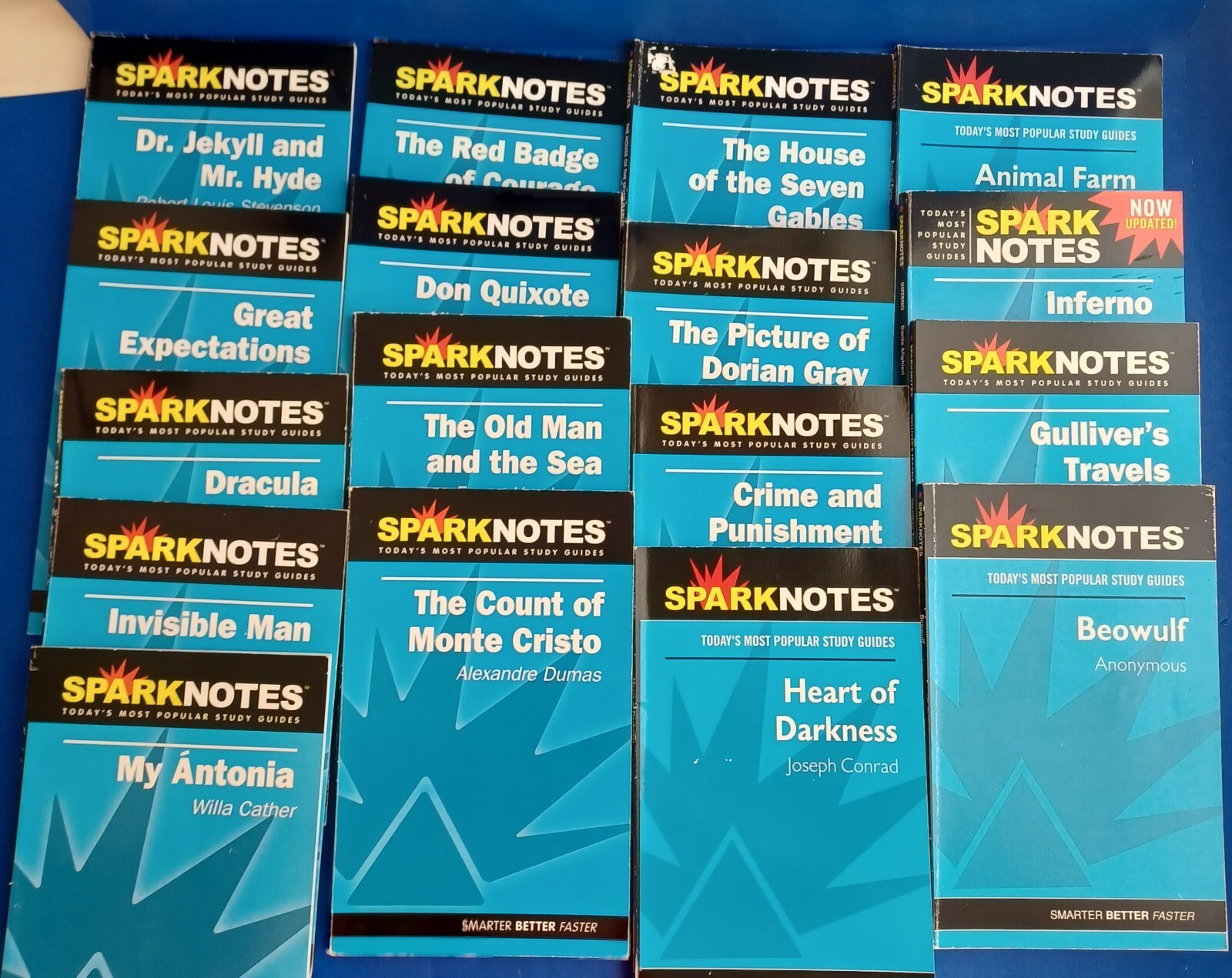 Lot SPARKNOTES 17 Study Guides Classroom Homeschool Animal Farm, Red Badge-More