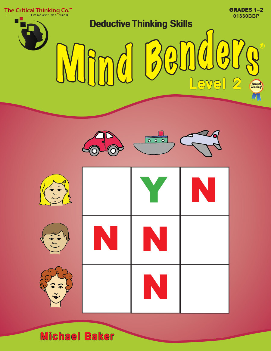 Mind Benders Level 2 Workbook, Deductive Thinking Skills Puzzles (Grades 1-2)