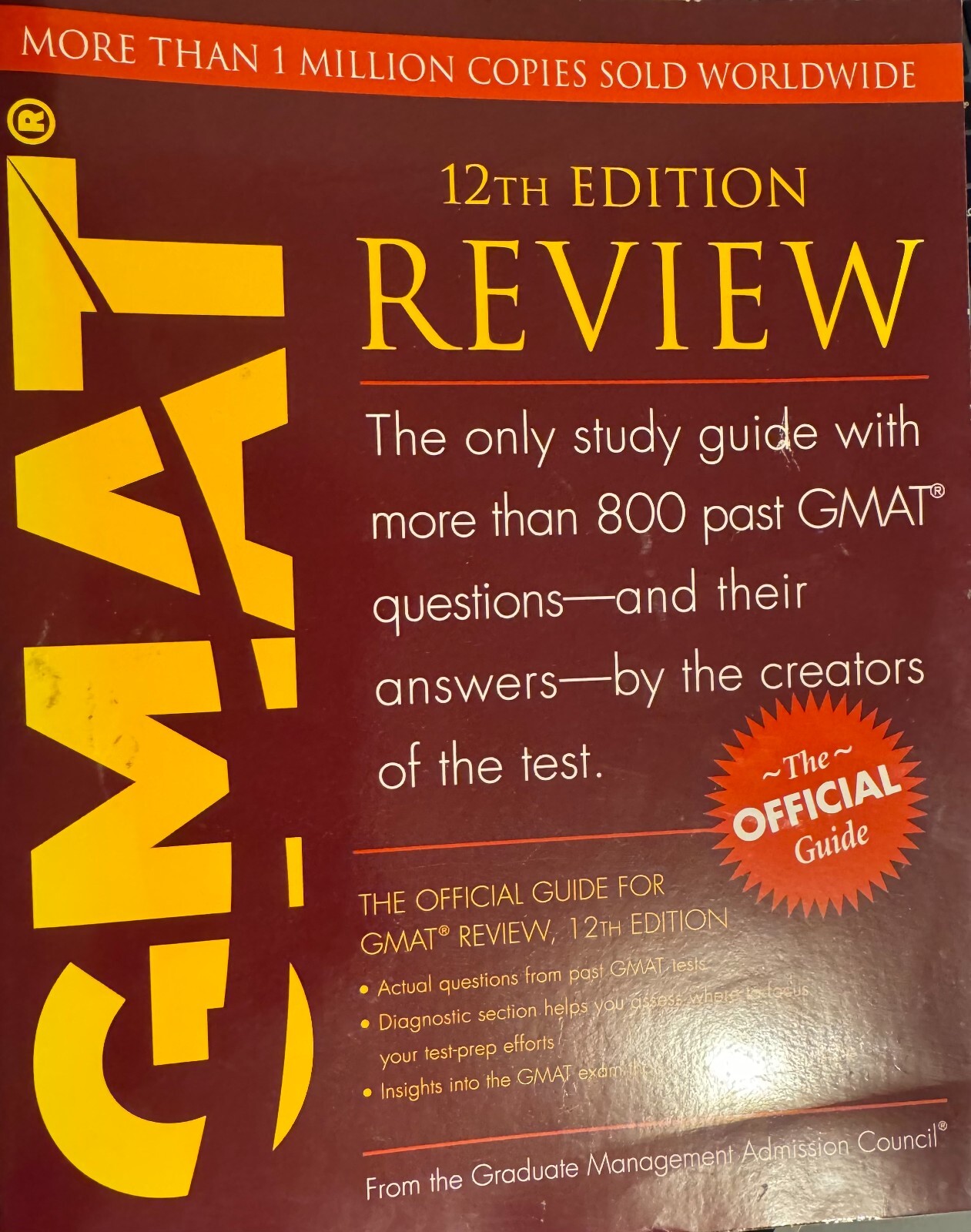 12th Edition GMAT Review Official Guide from GMAC