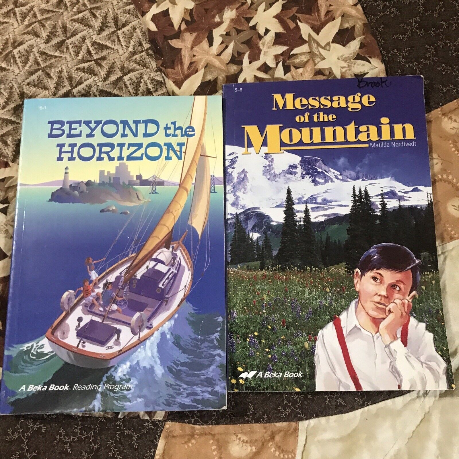 Abeka 5th Grade Readers Homeschool Lot of 2 Horizon Mountains