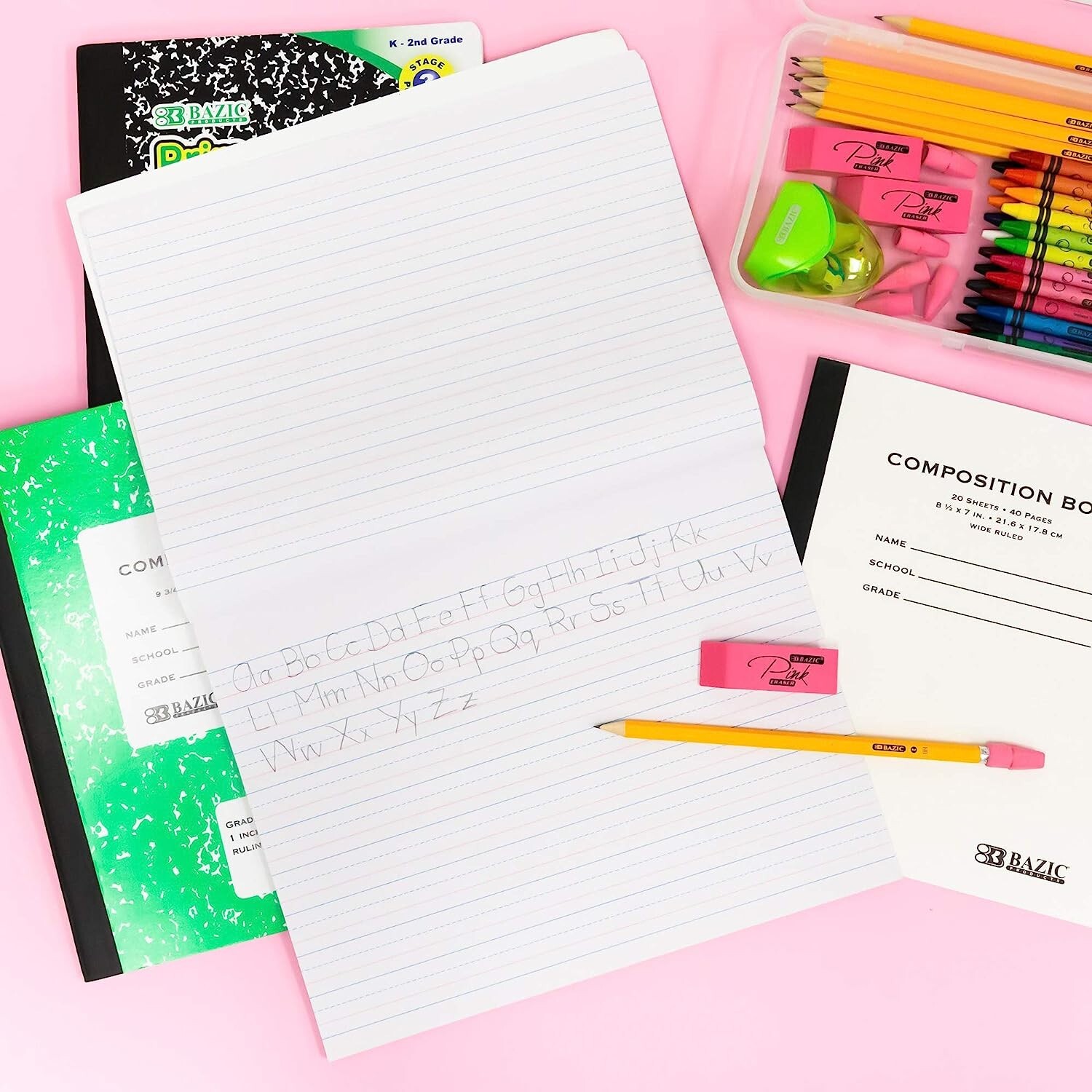 3 Practice Numbers Manuscript Printing Alphabet Hand Writing Workbook Pad 4-Kids