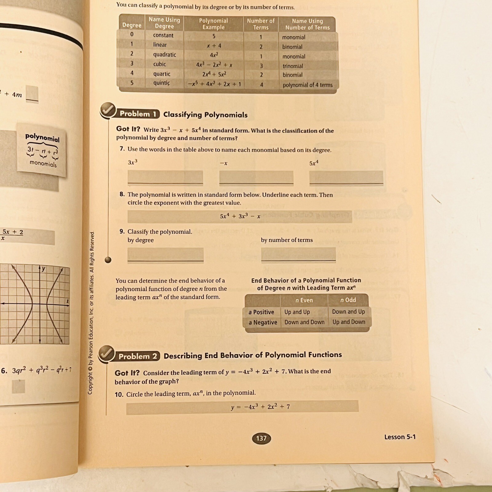 Practice Hall Algebra 2 Florida Student Companion workbook Homeschool schooling