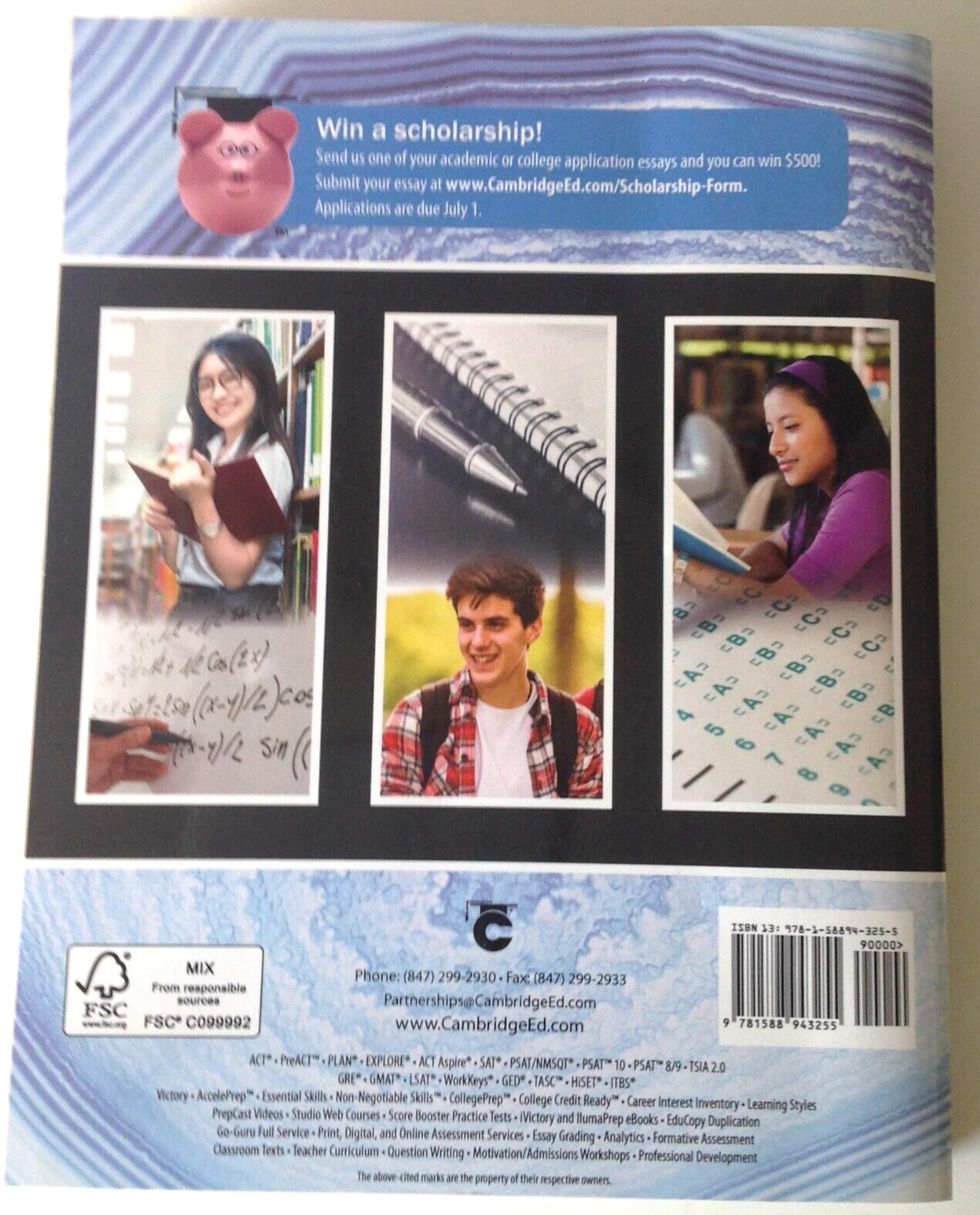 15th Edition ACT Test Prep Essential Skills Workbook Practice College Success