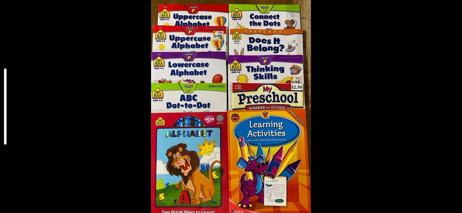 10 School Zone Book Lot Multiple Subjects Pre-K Curriculum Homeschooling Lot