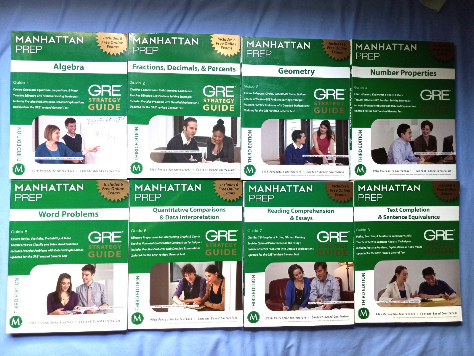Manhattan Prep GRE Strategy Guide Test Prep 3rd Edition Set of 8 Books