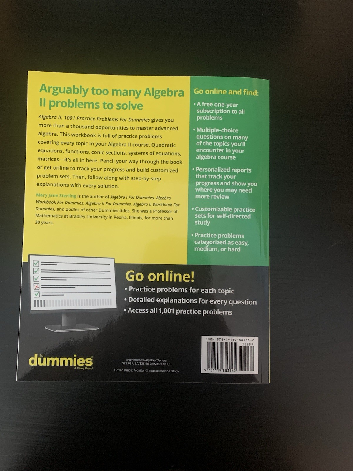 Algebra II 1001 Practice Problems For Dummies Study Guide Mary Jane Sterling On…