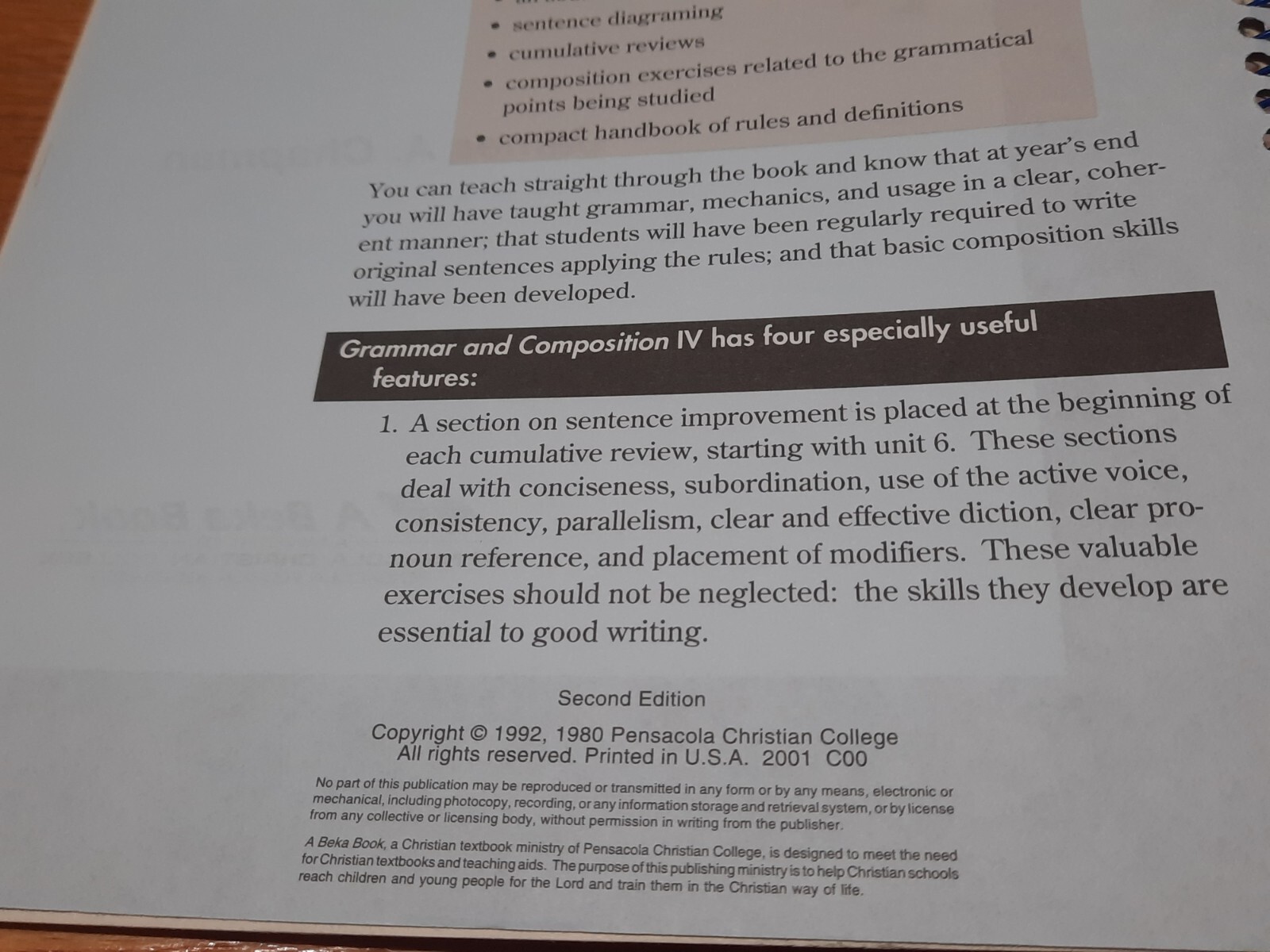 Grammar & Composition IV Teacher Key by James A. Chapman Homeschool 10th Grade