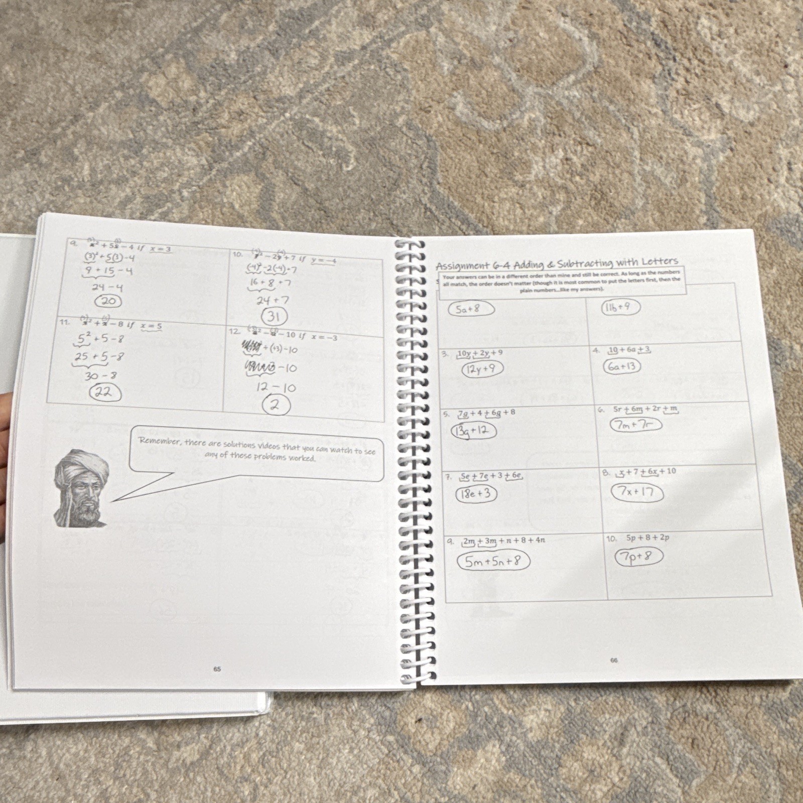 Denison Algebra Pre-Algebra Parent Guide Test Booklet Solutions Manual Ringbound