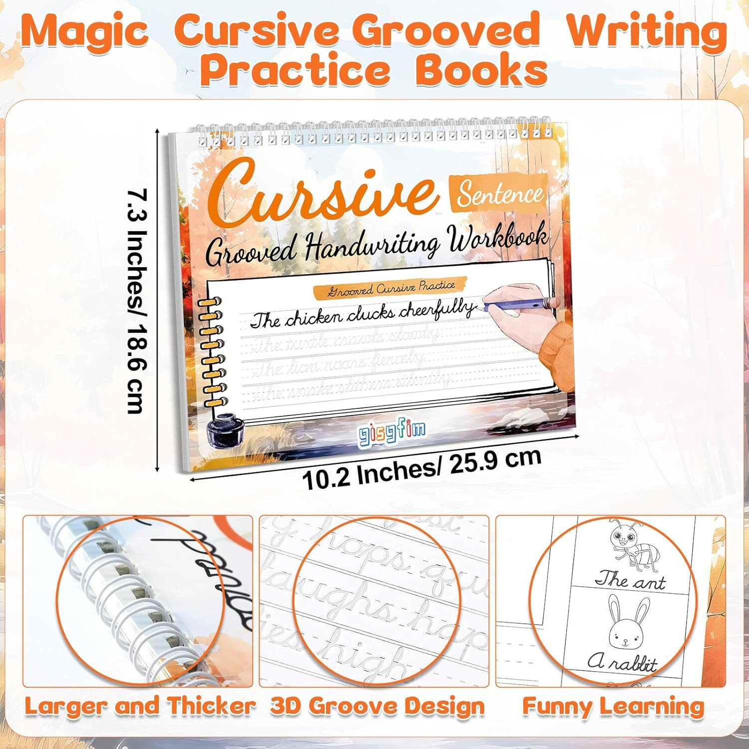 Grooved Cursive Handwriting Workbook Magic Reusable Grooved Cursive Handwriting