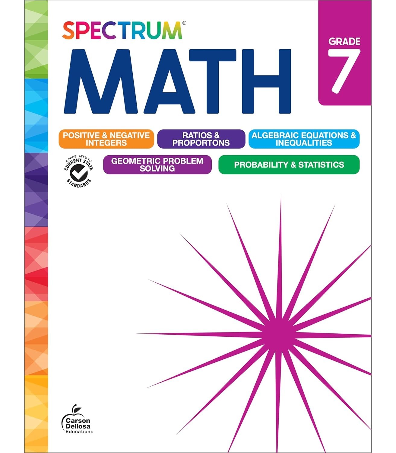 Spectrum 7Th Grade Math Workbooks, Mathematics Middle School Books Covering Geom