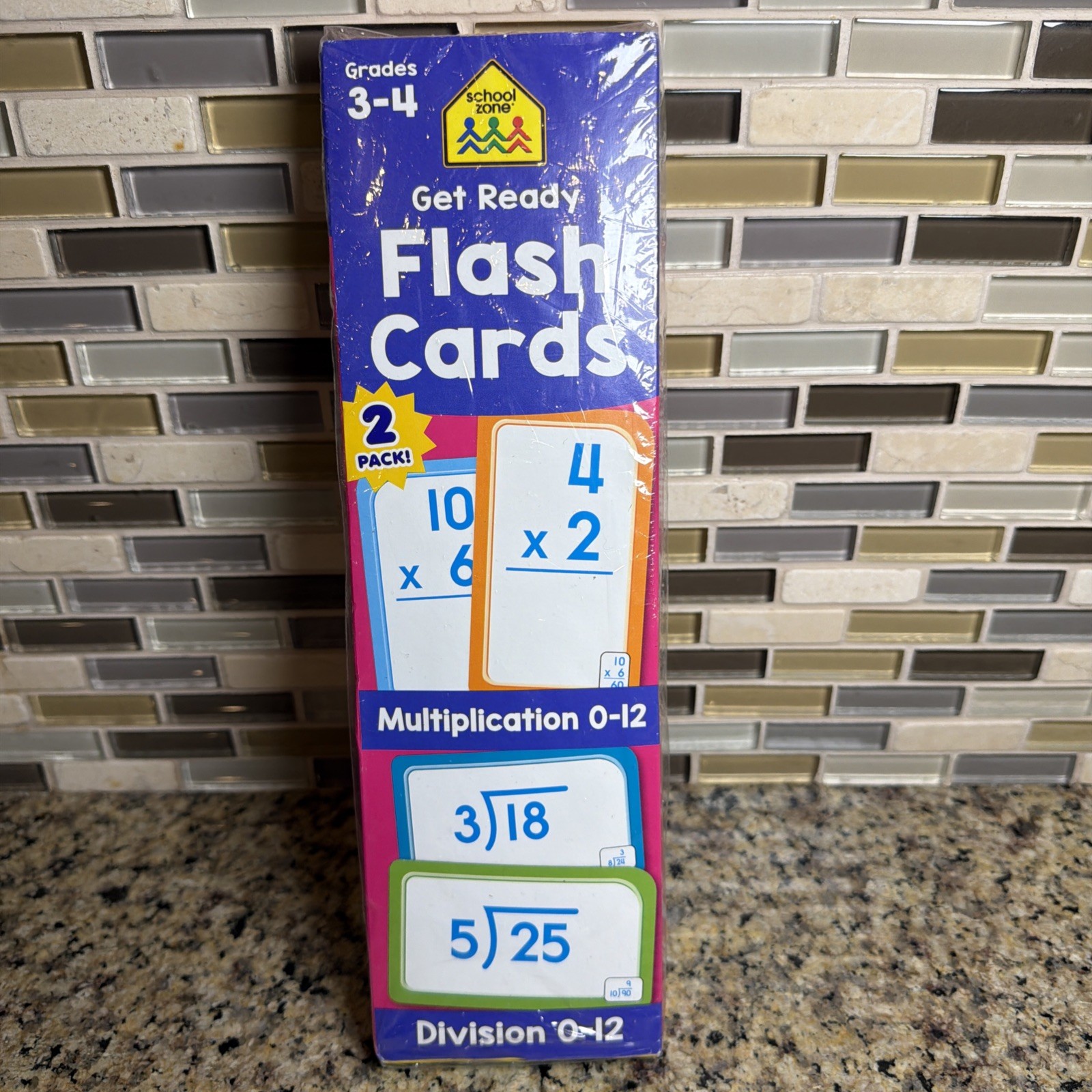 School Zone Multiplication(0-12) & Division(0-12) Flash Cards – New – Sealed