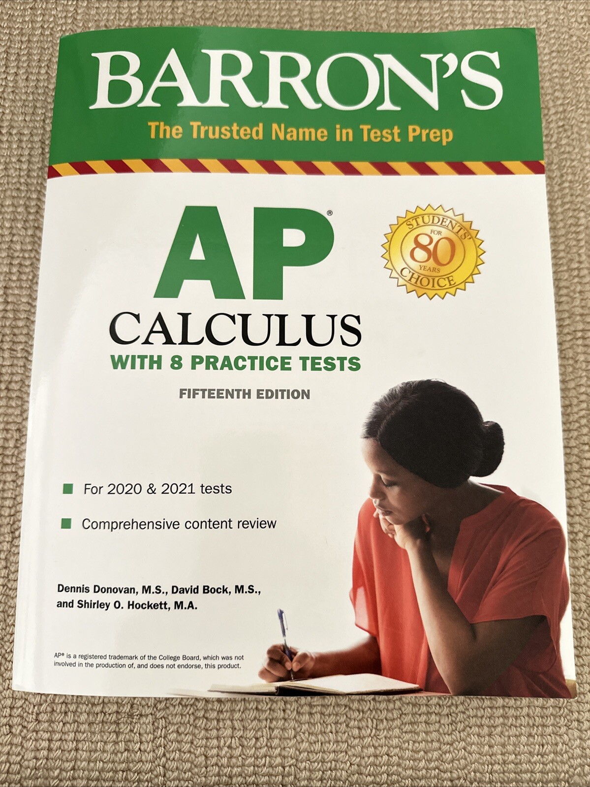 Barron’s AP Calculus (AB and BC) 15th Edition from 2020-21 With 8 Practice Tests