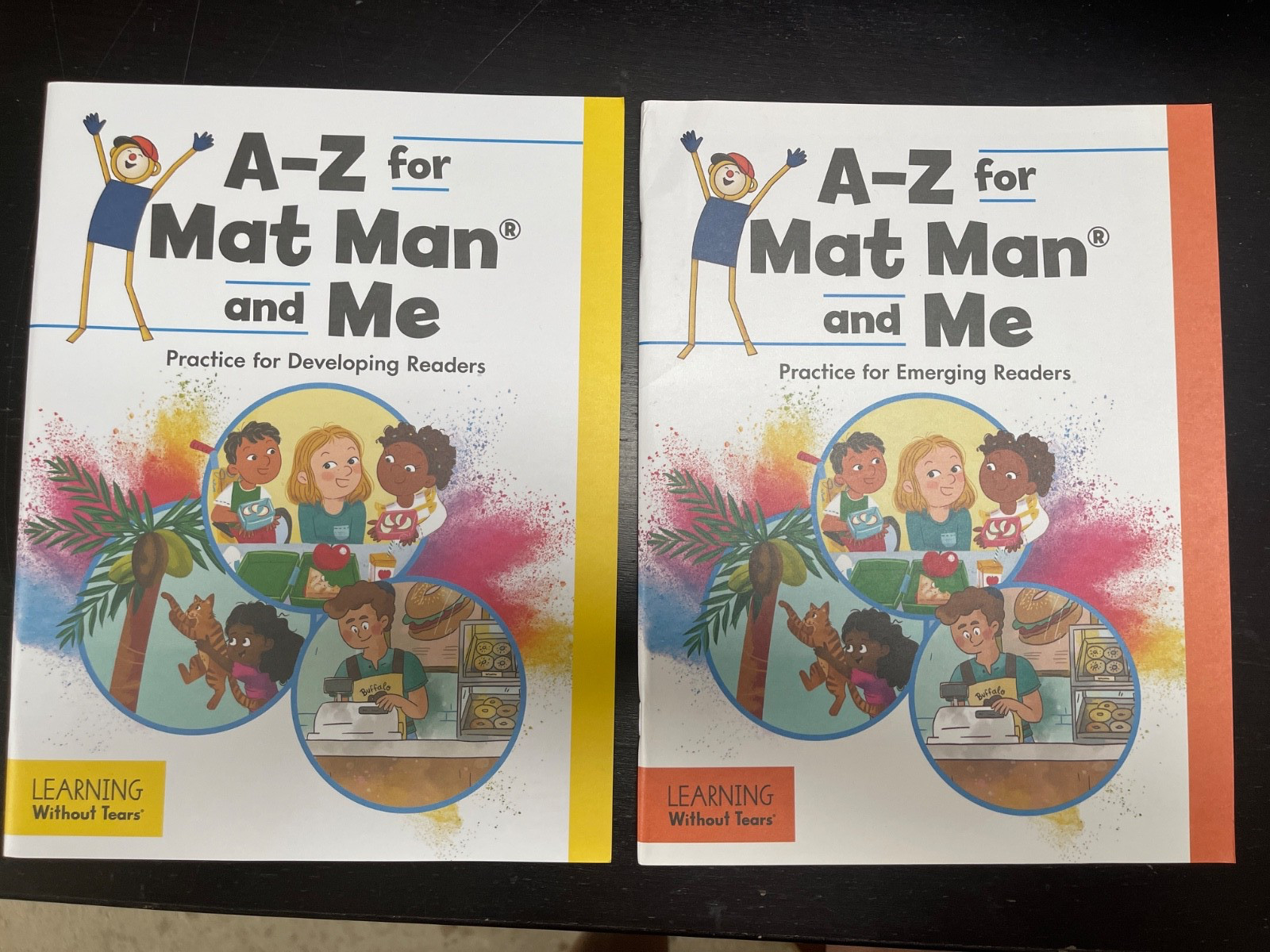 Lot of 2 A-Z for Mat Man and Me: Practice for Developing & Emerging Readers