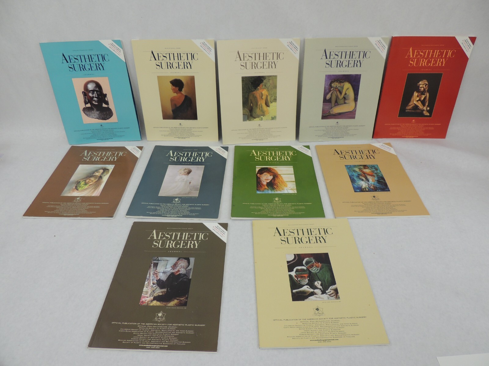 AESTHETIC SURGERY JOURNALS, VOLUME 26 & 27, 11 ISSUES, 2006, 2007