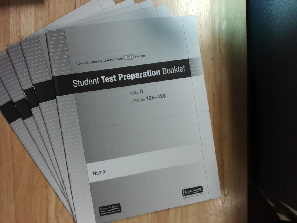 LLI RED System Student Test Preparation Booklet Lessons 125-128 5-pack