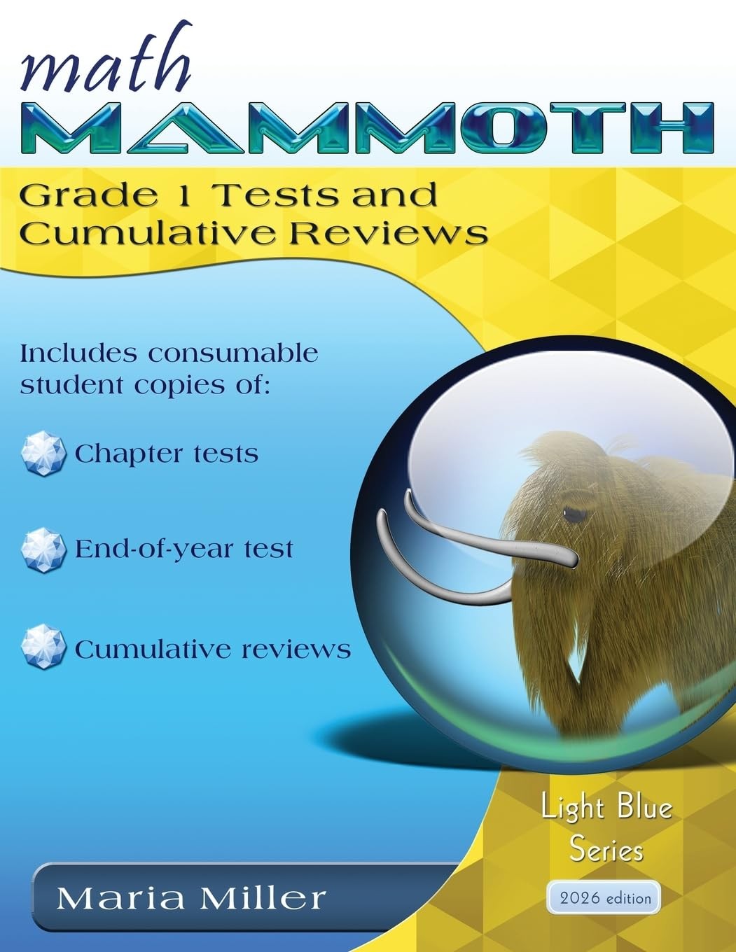 Maria Miller Math Mammoth Grade 1 Tests and Cumulative Reviews (Paperback)
