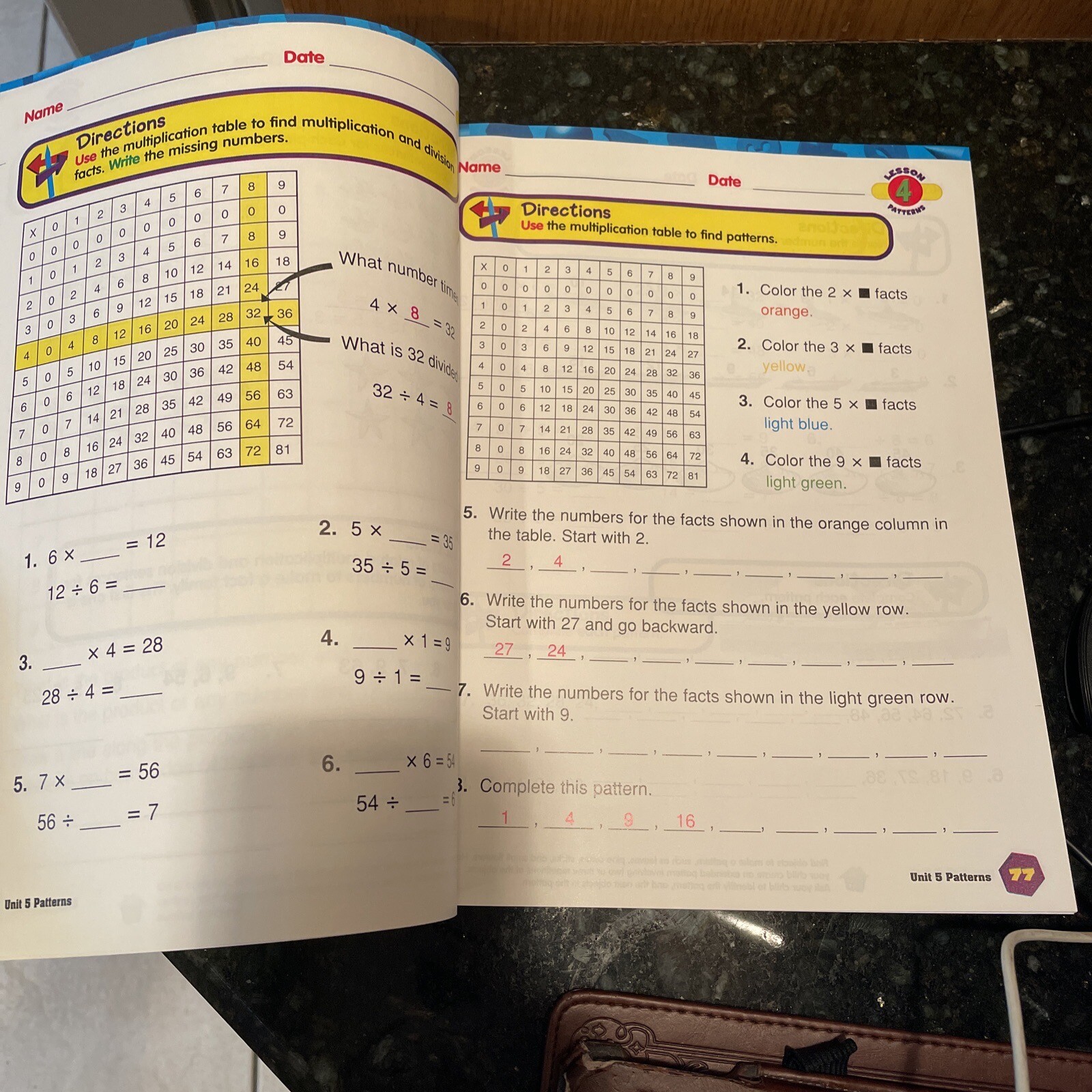 Math Options – Book 3 Level K -5 Workbook