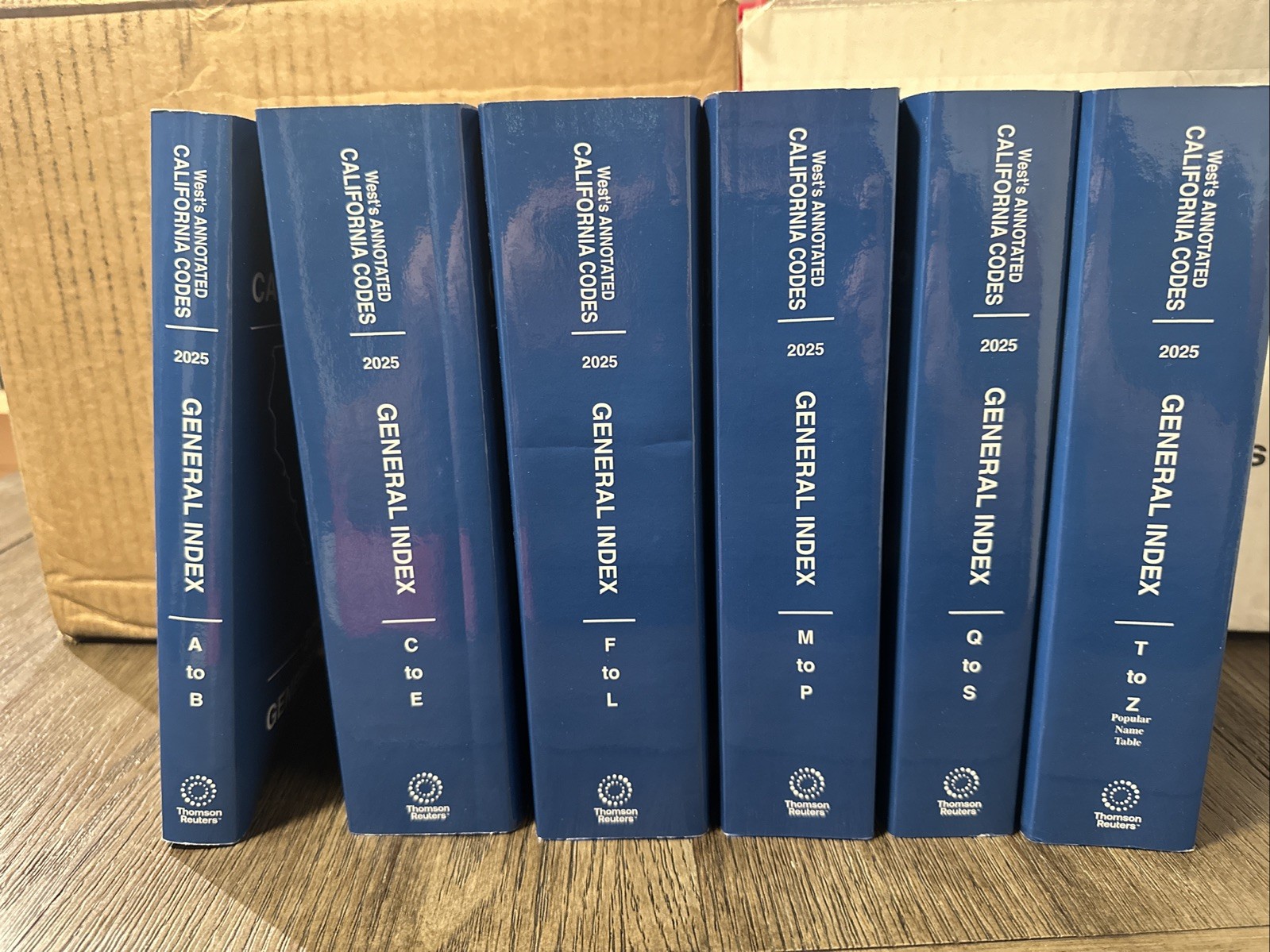 Wests Annotated California Codes 2025 General Index A – Z (Full Set)