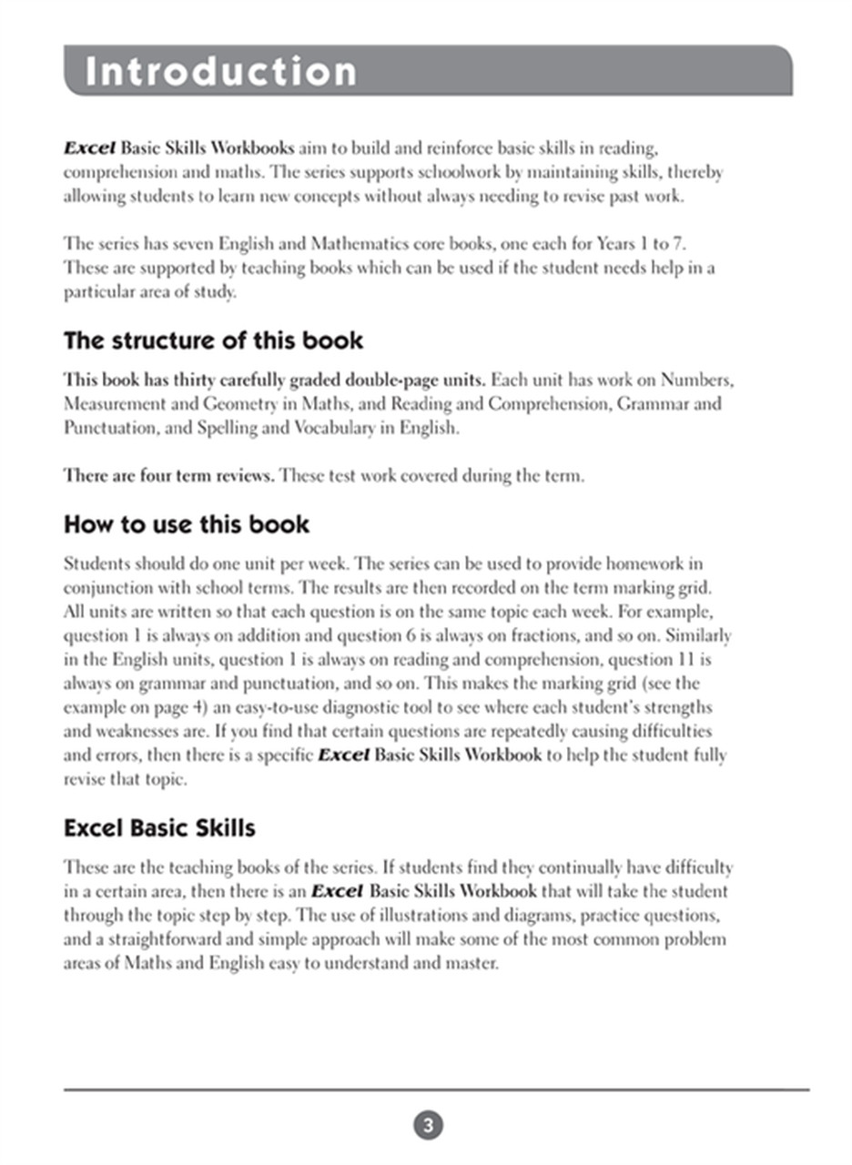 Excel Basic Skills – English and Mathematics Year 2 Ages 7 -8