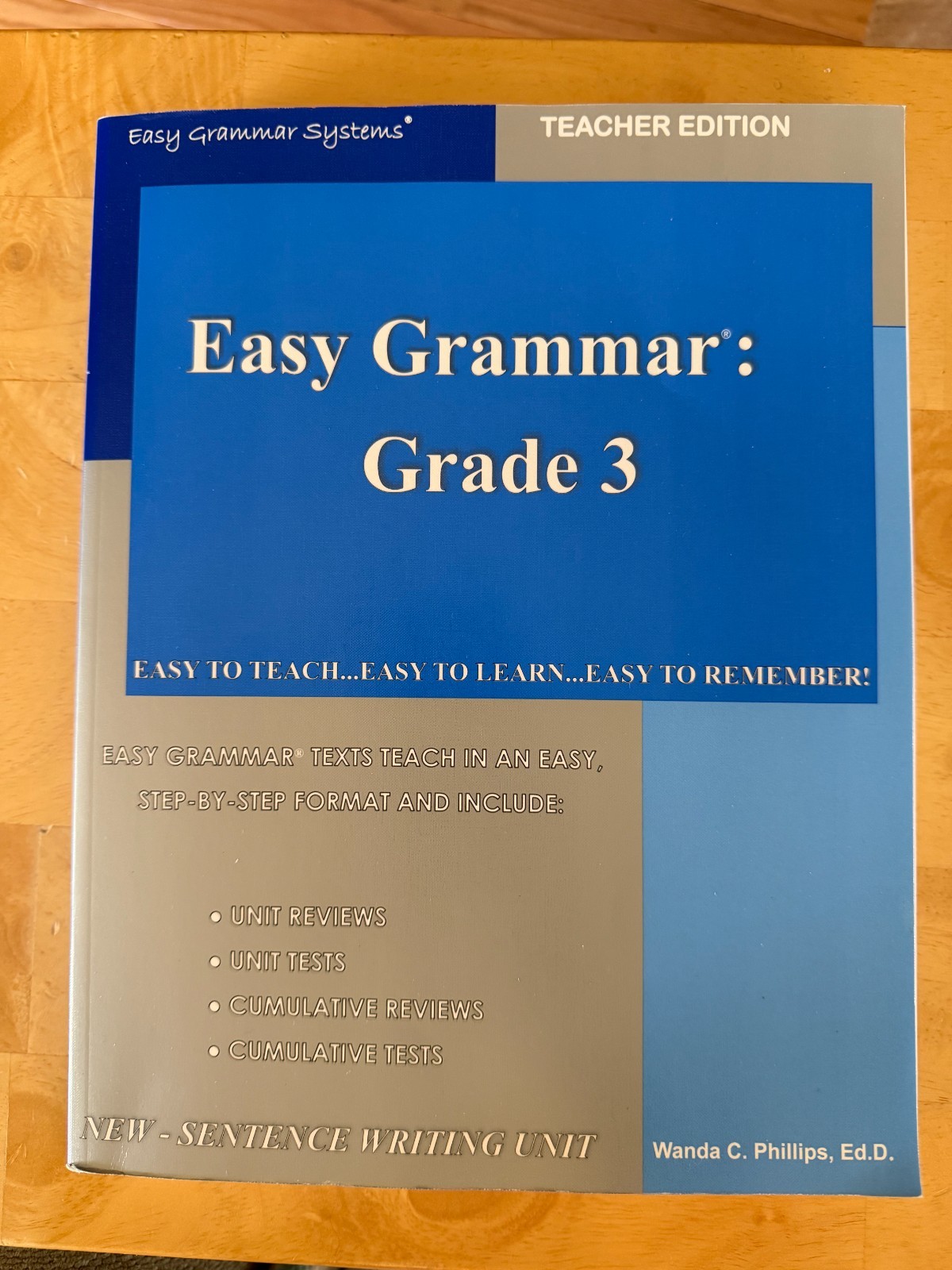 Easy Grammar Grade 3 Teacher Edition w/ sentence writing unit Homeschool Clean