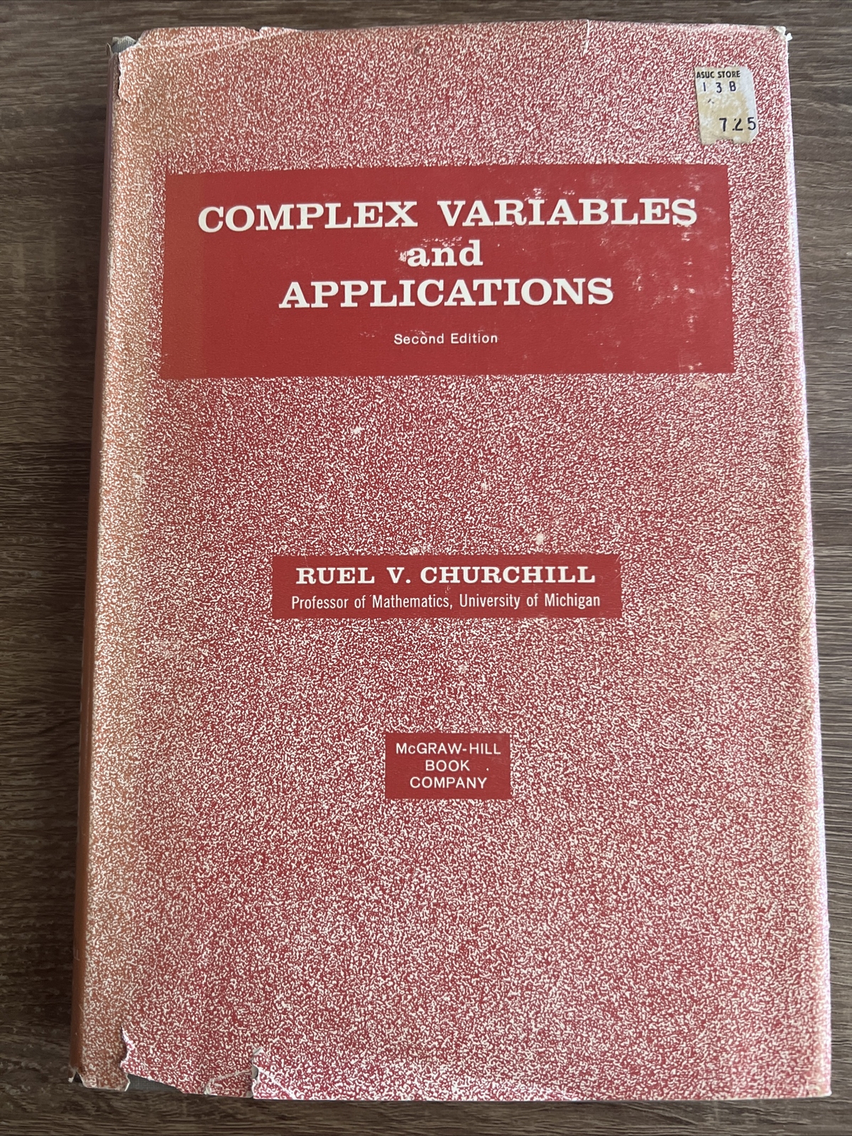 Complex Variables and Applications 2nd Edition with dust jacket 1960