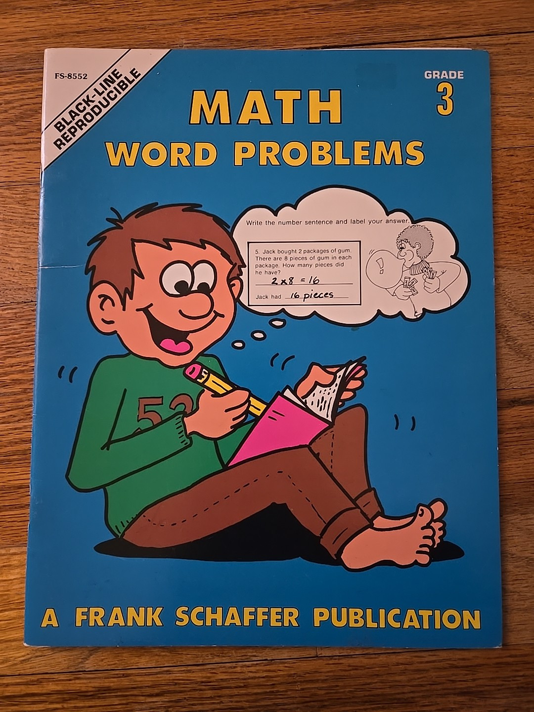 1988 Math Word Problems Book, Grade 3, A Frank Schaffer Publication Teaching…