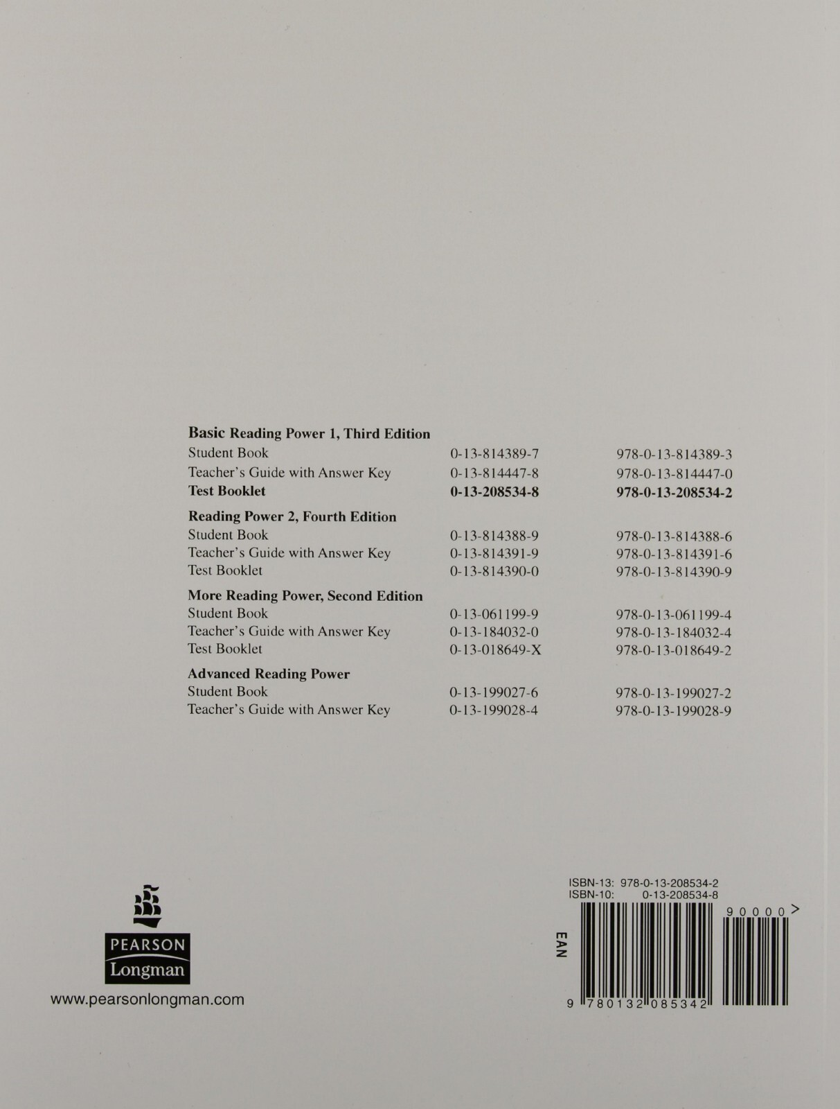 Basic Reading Power 1 Test Booklet Paperback – January 1, 2013